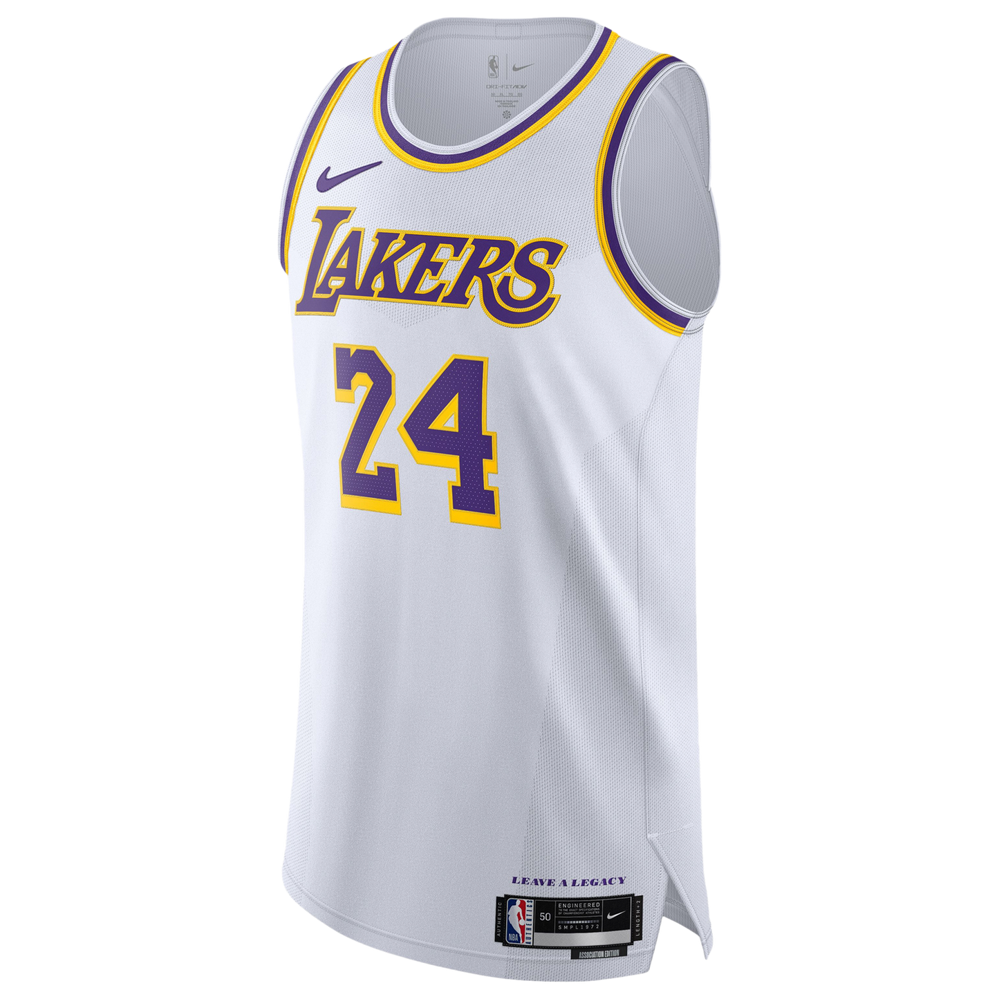 Nike Lakers Association Edition Jeresey - Men's - White/Yellow/Purple (M5911101)