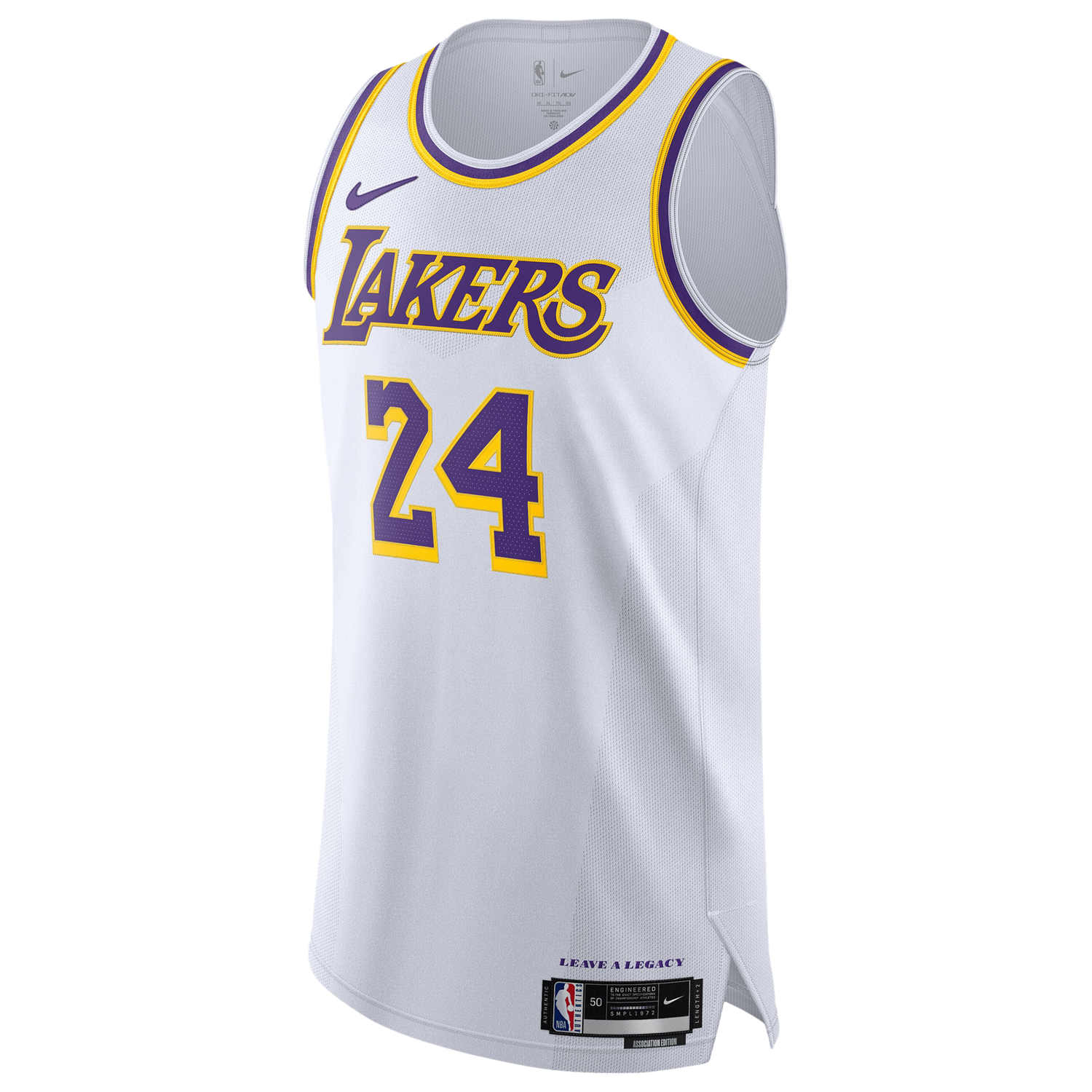 Nike Lakers Association Edition Jeresey - Men's - White/Yellow/Purple (M5911101)