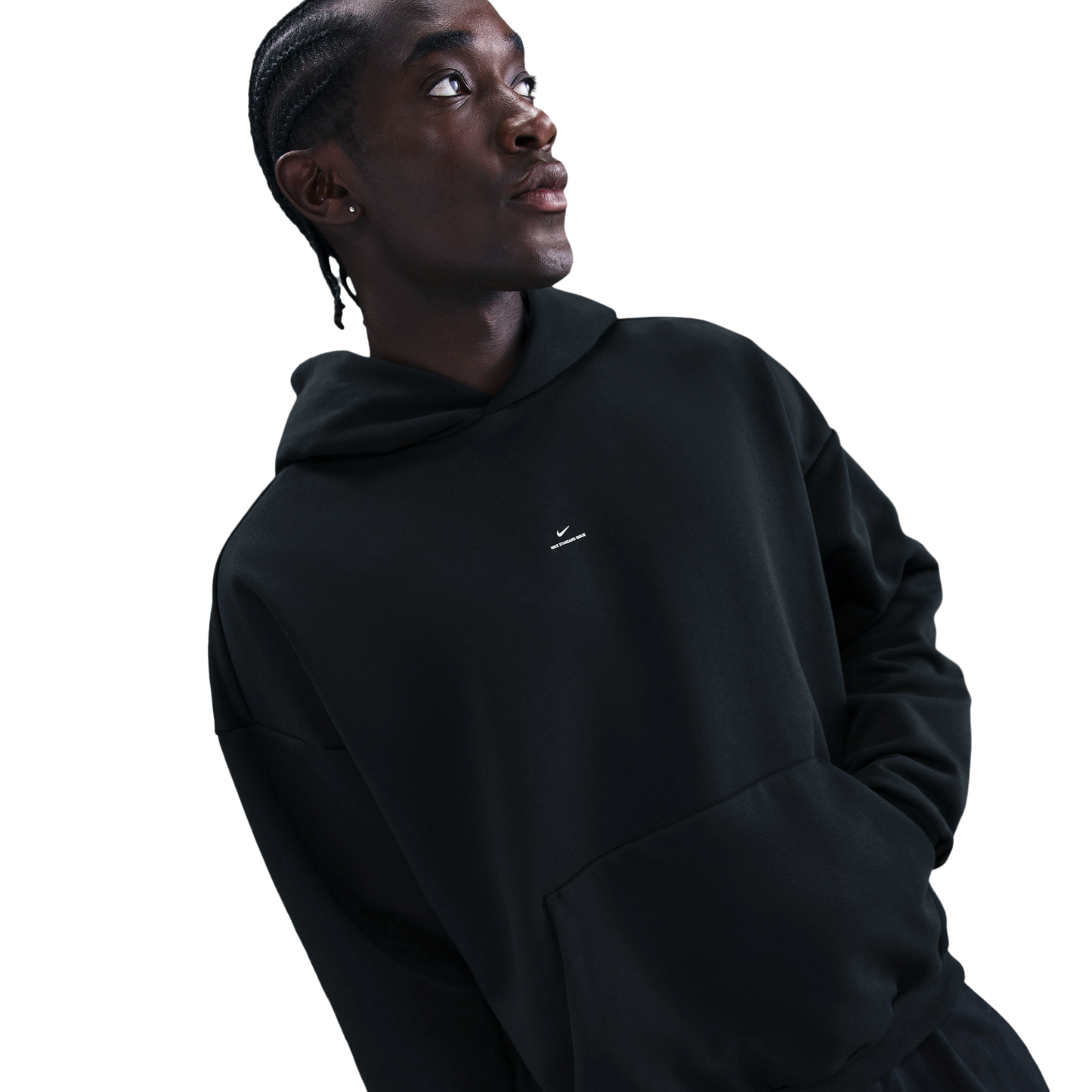 Nike Standard Issue Brushed Pullover Hoodie - Men's - Black/White