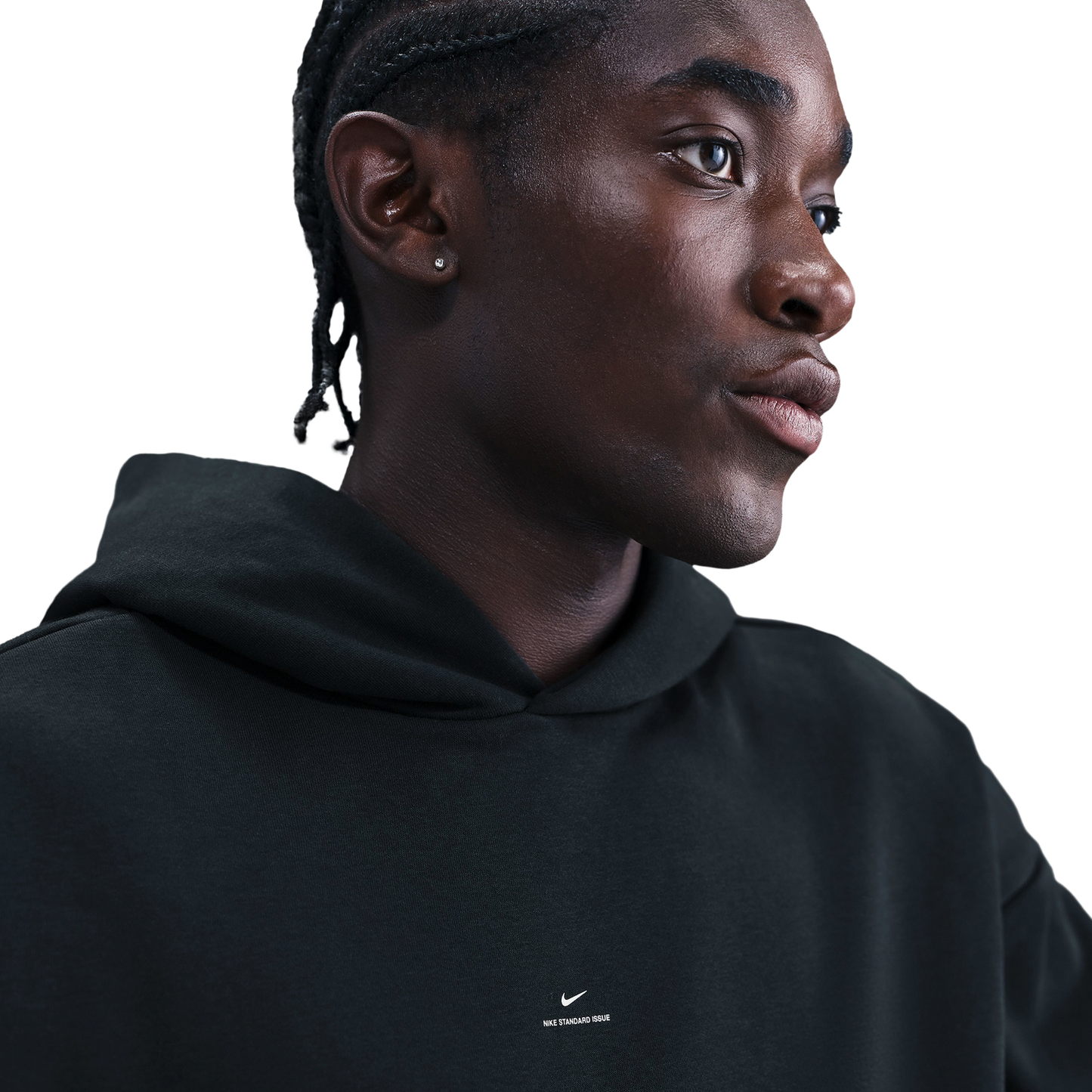 Nike Standard Issue Brushed Pullover Hoodie - Men's - Black/White
