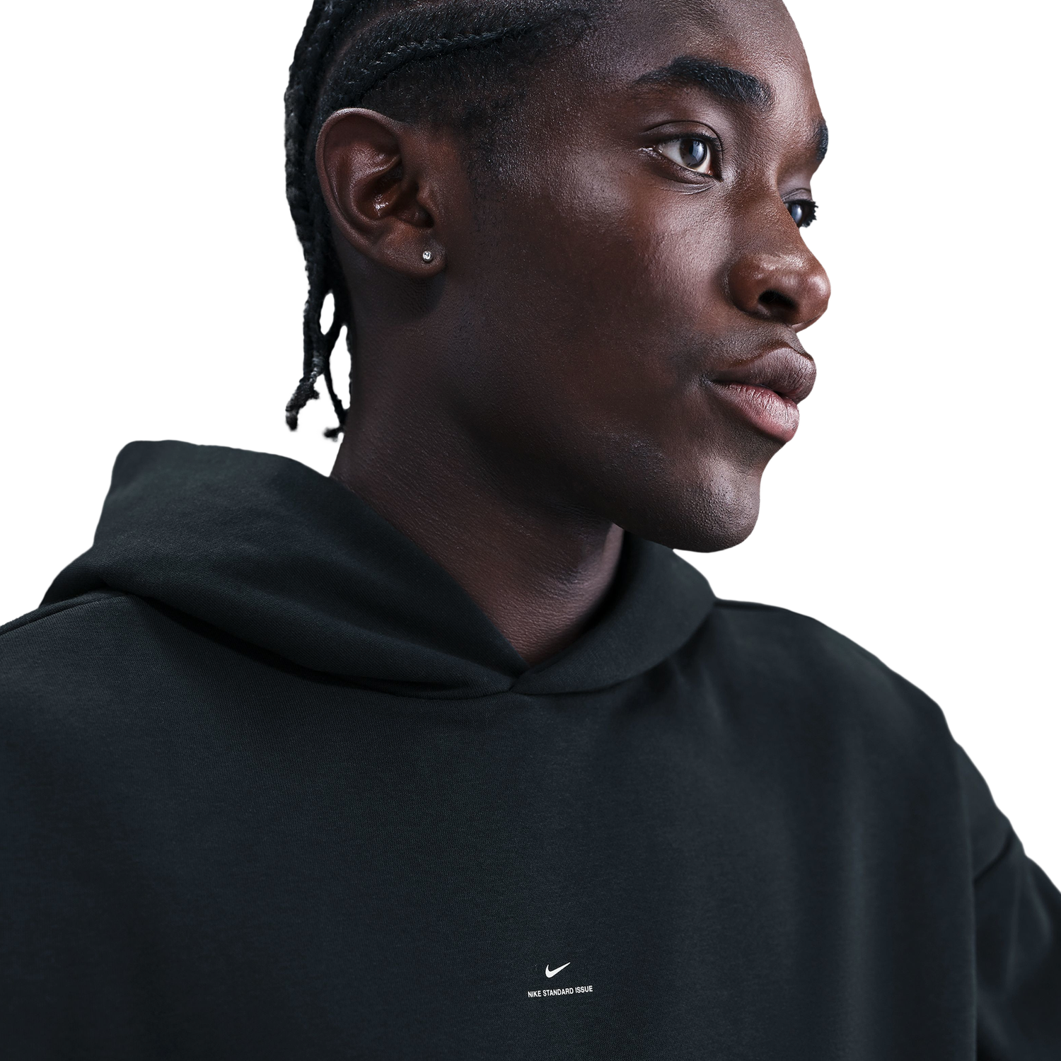 Nike Standard Issue Brushed Pullover Hoodie - Men's - Black/White