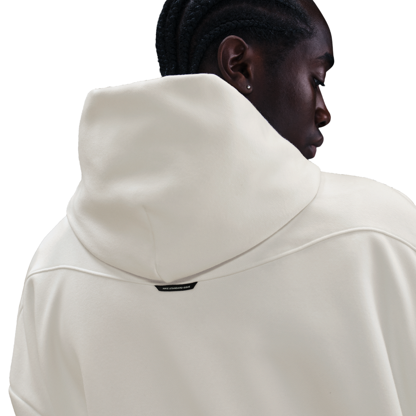 Nike Standard Issue Brushed Pullover Hoodie - Men's - Sail/Black