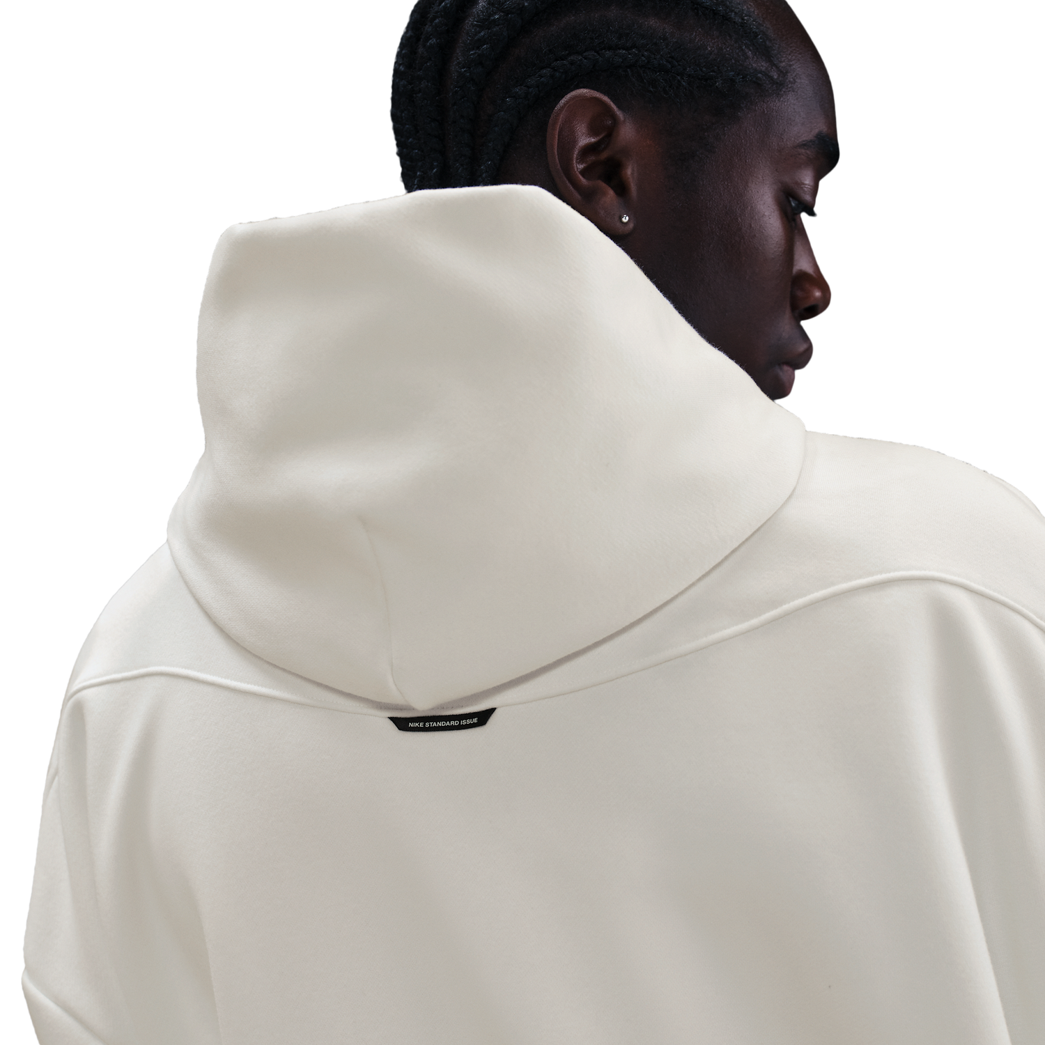 Nike Standard Issue Brushed Pullover Hoodie - Men's - Sail/Black