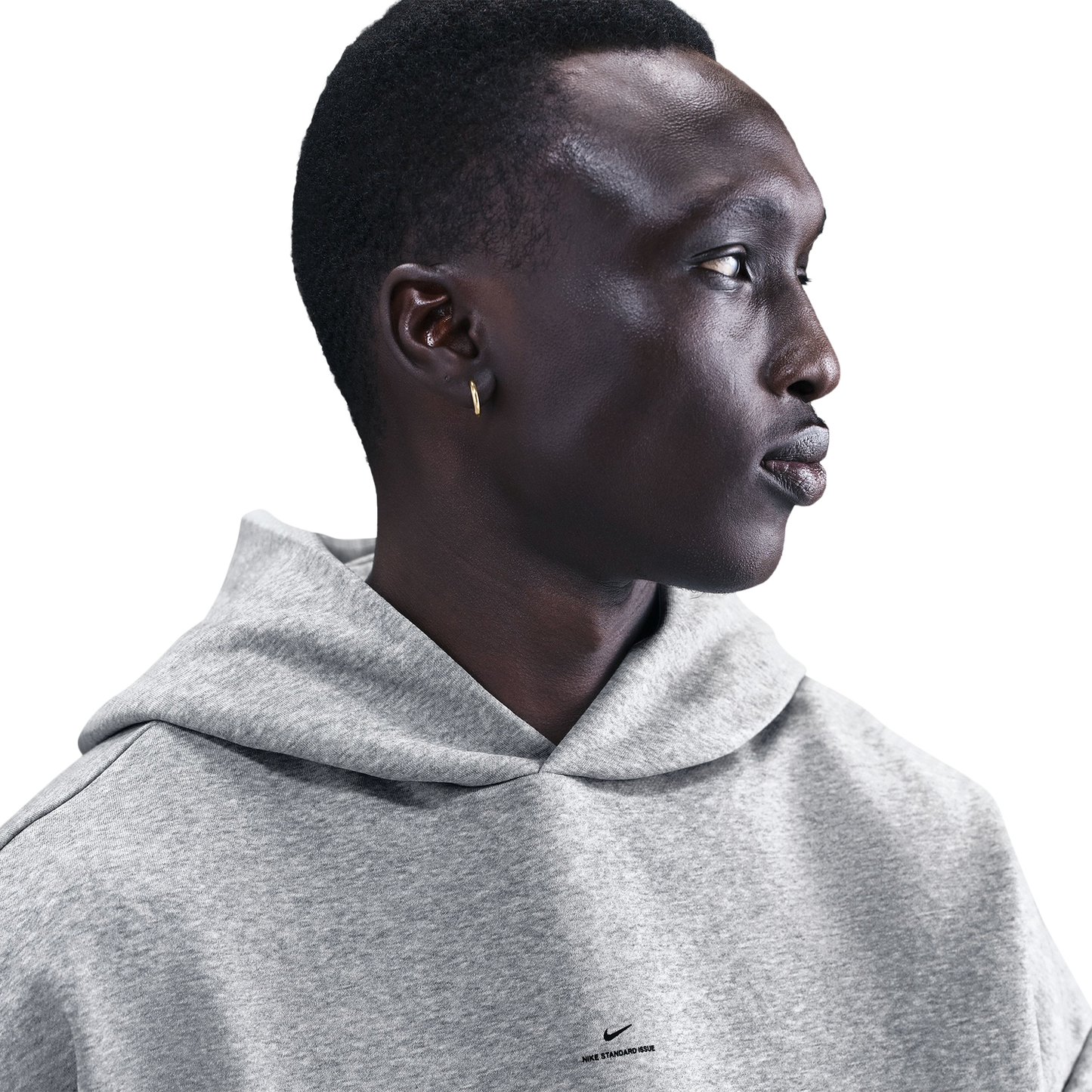 Nike Standard Issue Brushed Pullover Hoodie - Men's - Dark Grey Heather/Black