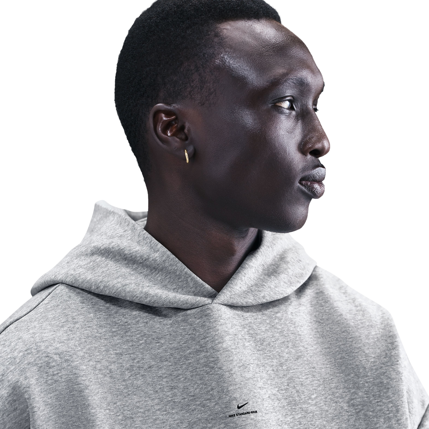 Nike Standard Issue Brushed Pullover Hoodie - Men's - Dark Grey Heather/Black