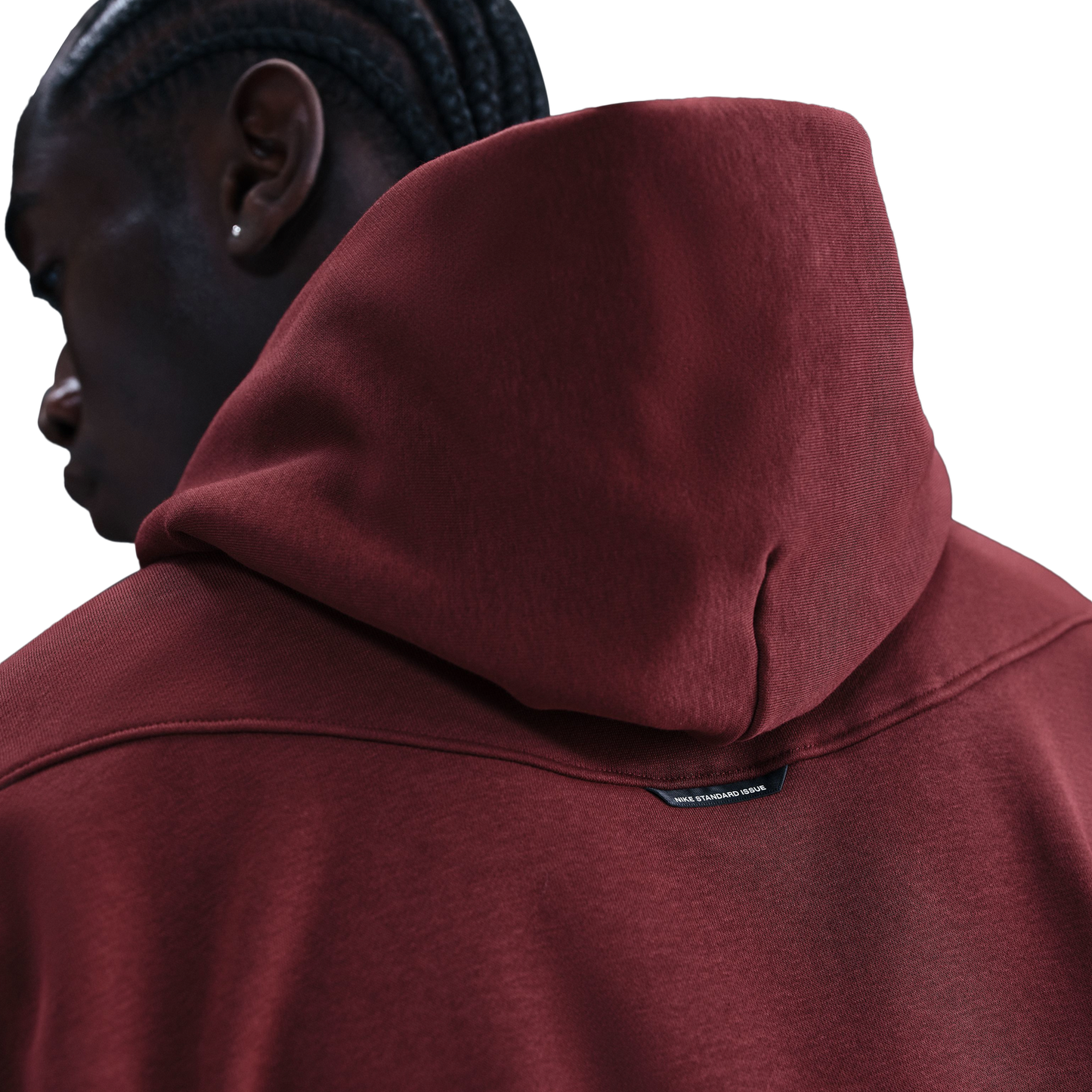 Nike Standard Issue Brushed Pullover Hoodie - Men's - Pale Ivory/Dark Team Red
