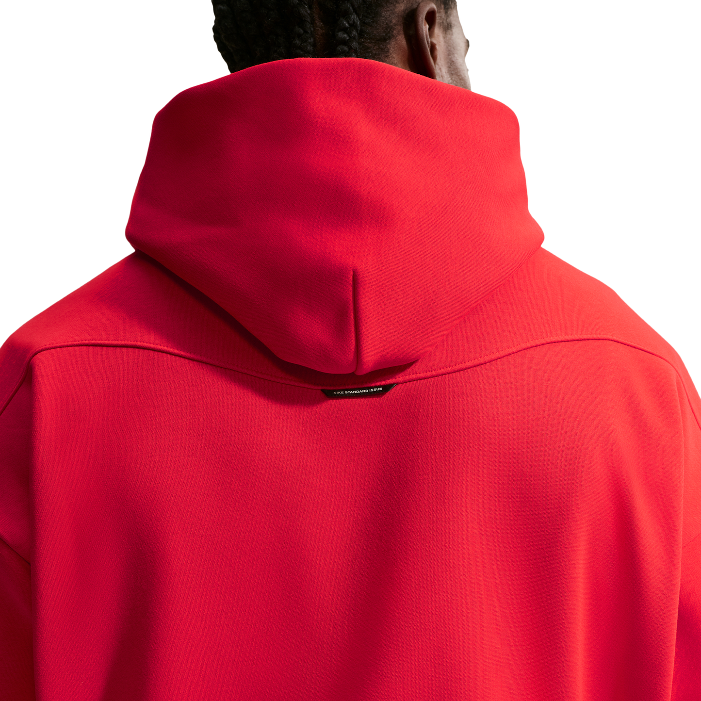 Nike Standard Issue Brushed Pullover Hoodie - Men's - Pale Ivory/University Red
