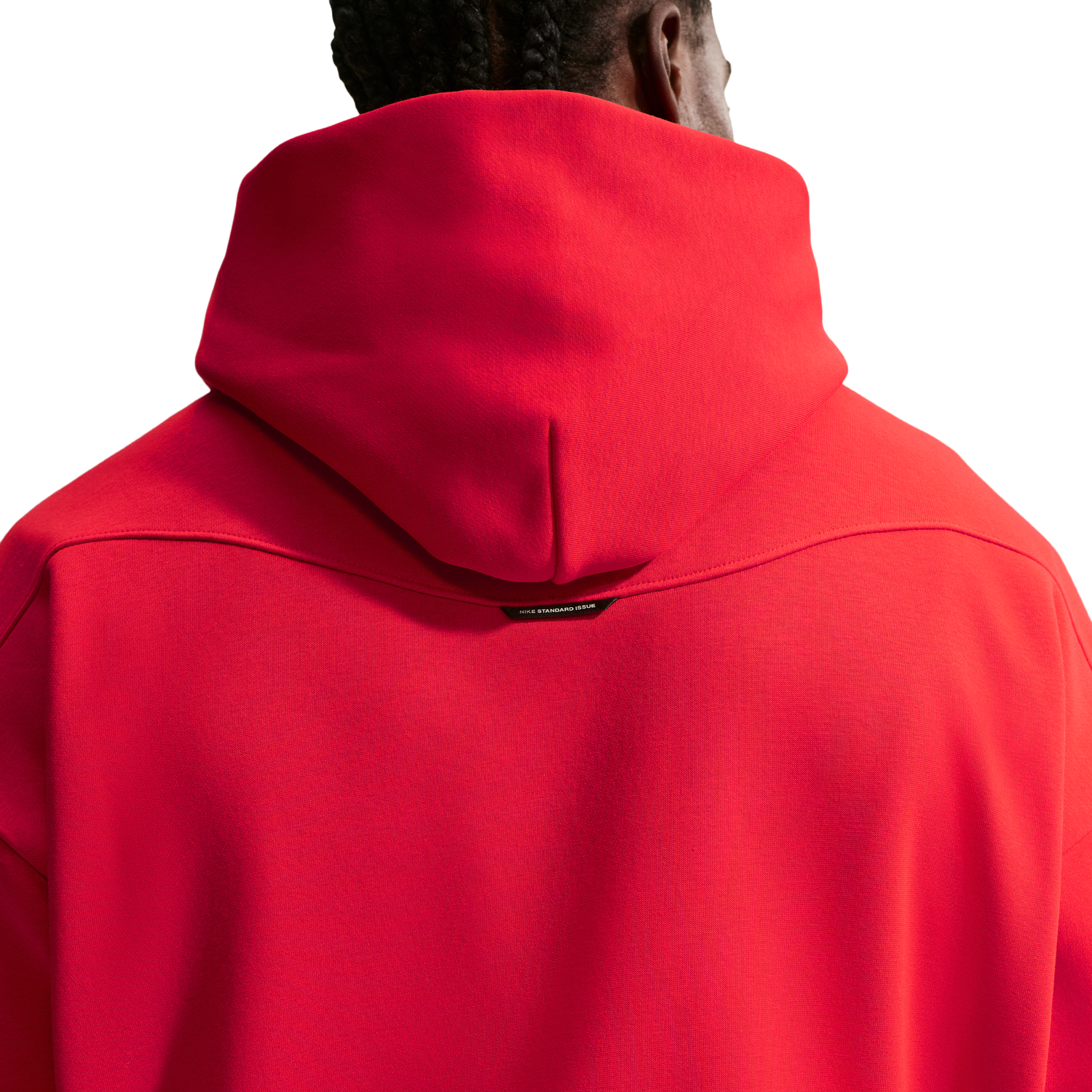 Nike Standard Issue Brushed Pullover Hoodie - Men's - Pale Ivory/University Red