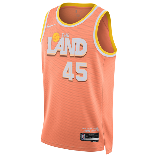 Nike Cavaliers Dri-FIT Swingman City Edition Jersey - Men's - Orange/Multi