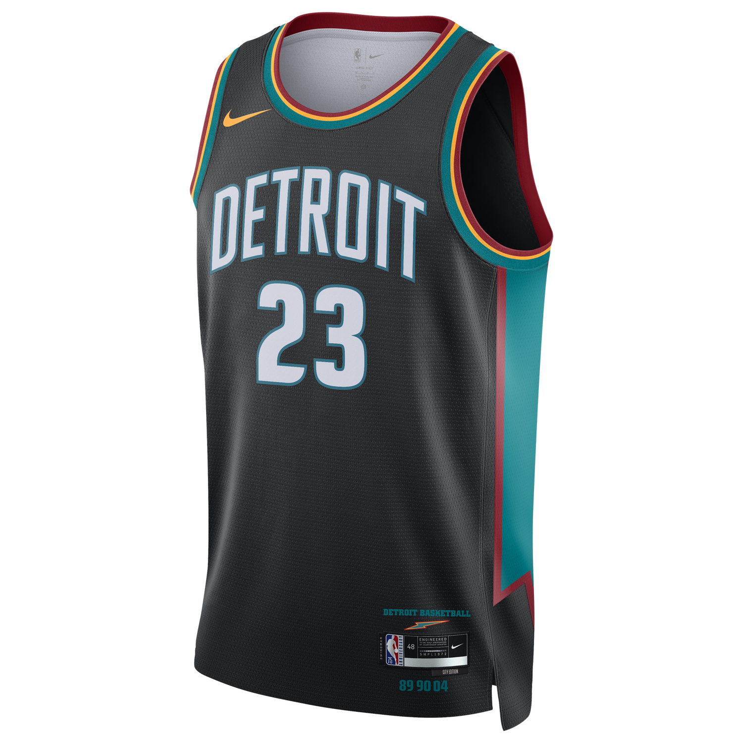 Nike Pistons Dri-FIT Swingman City Edition Jersey - Men's - Grey/Multi