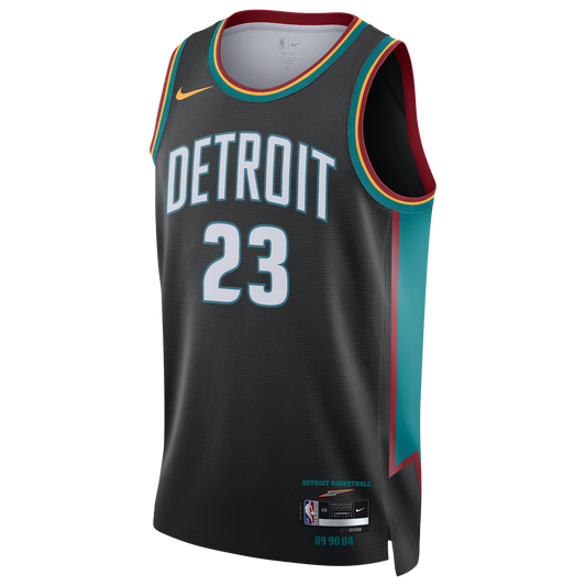 Nike Pistons Dri-FIT Swingman City Edition Jersey - Men's - Grey/Multi