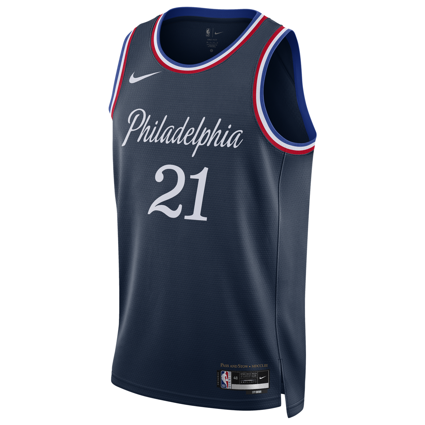 Nike 76ers Dri-FIT Swingman City Edition Jersey - Men's - Multi/Navy