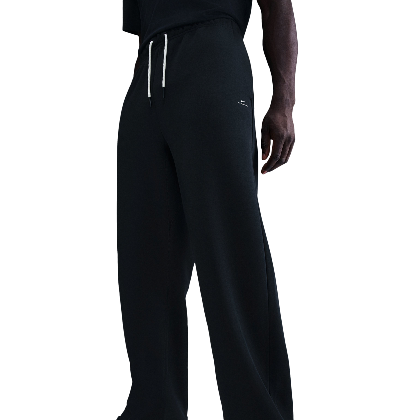 Nike Standard Issue Brushed Open Hem Pants - Men's - Black/White