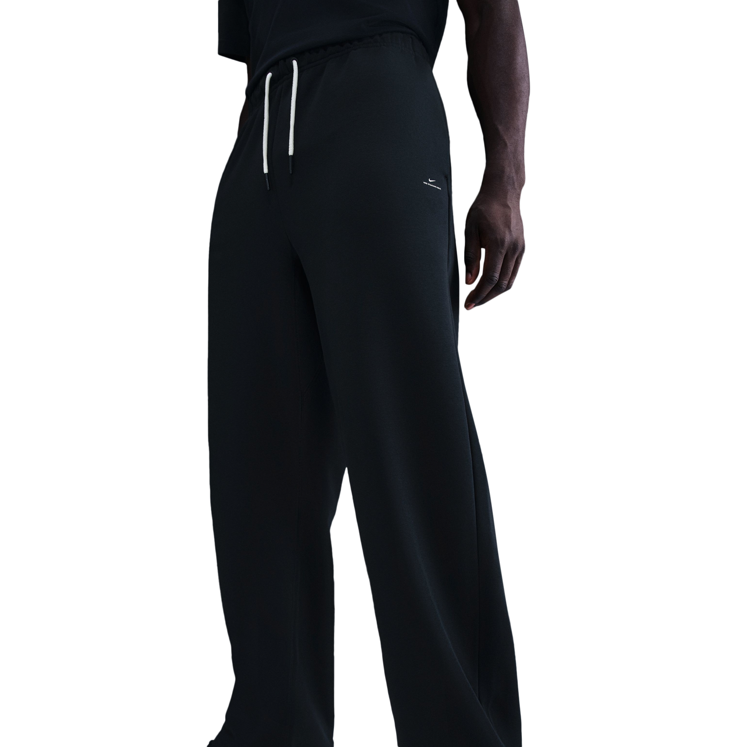 Nike Standard Issue Brushed Open Hem Pants - Men's - Black/White
