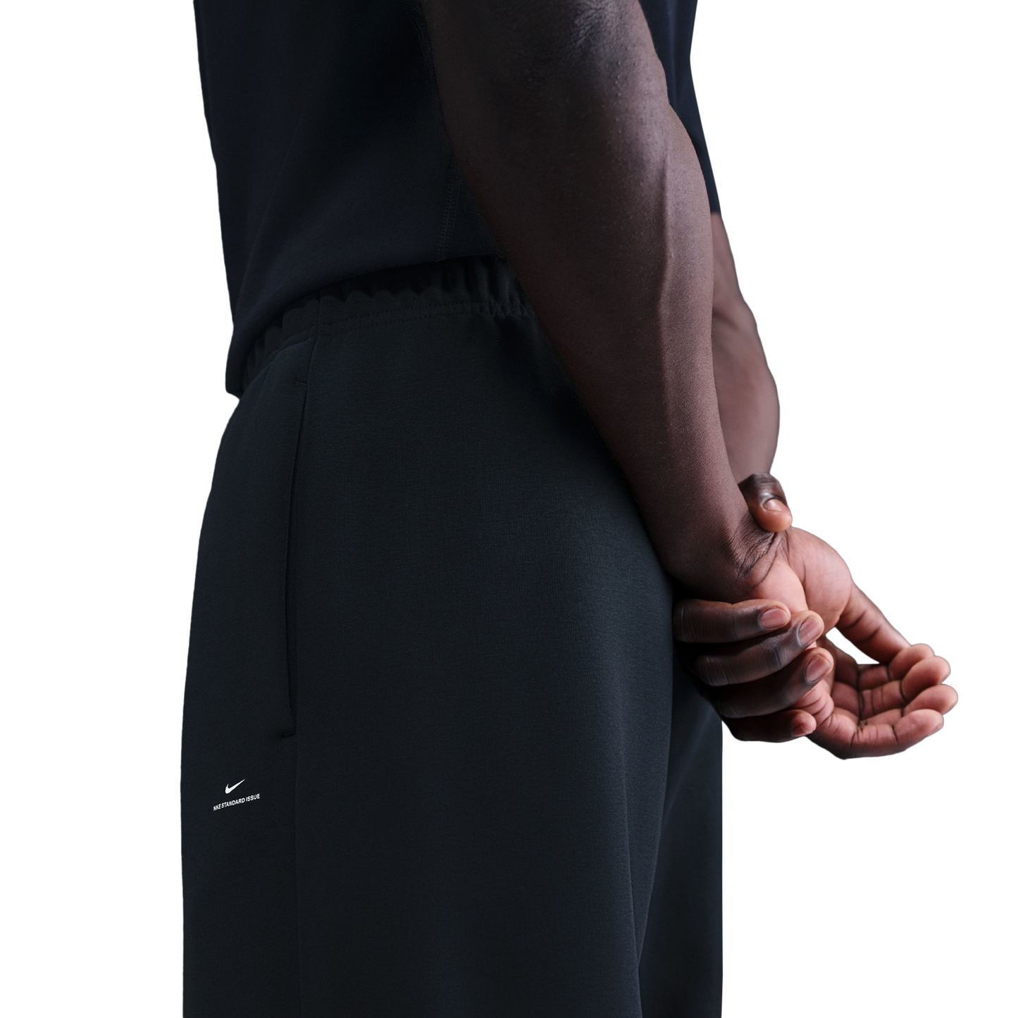 Nike Standard Issue Brushed Open Hem Pants - Men's - Black/White