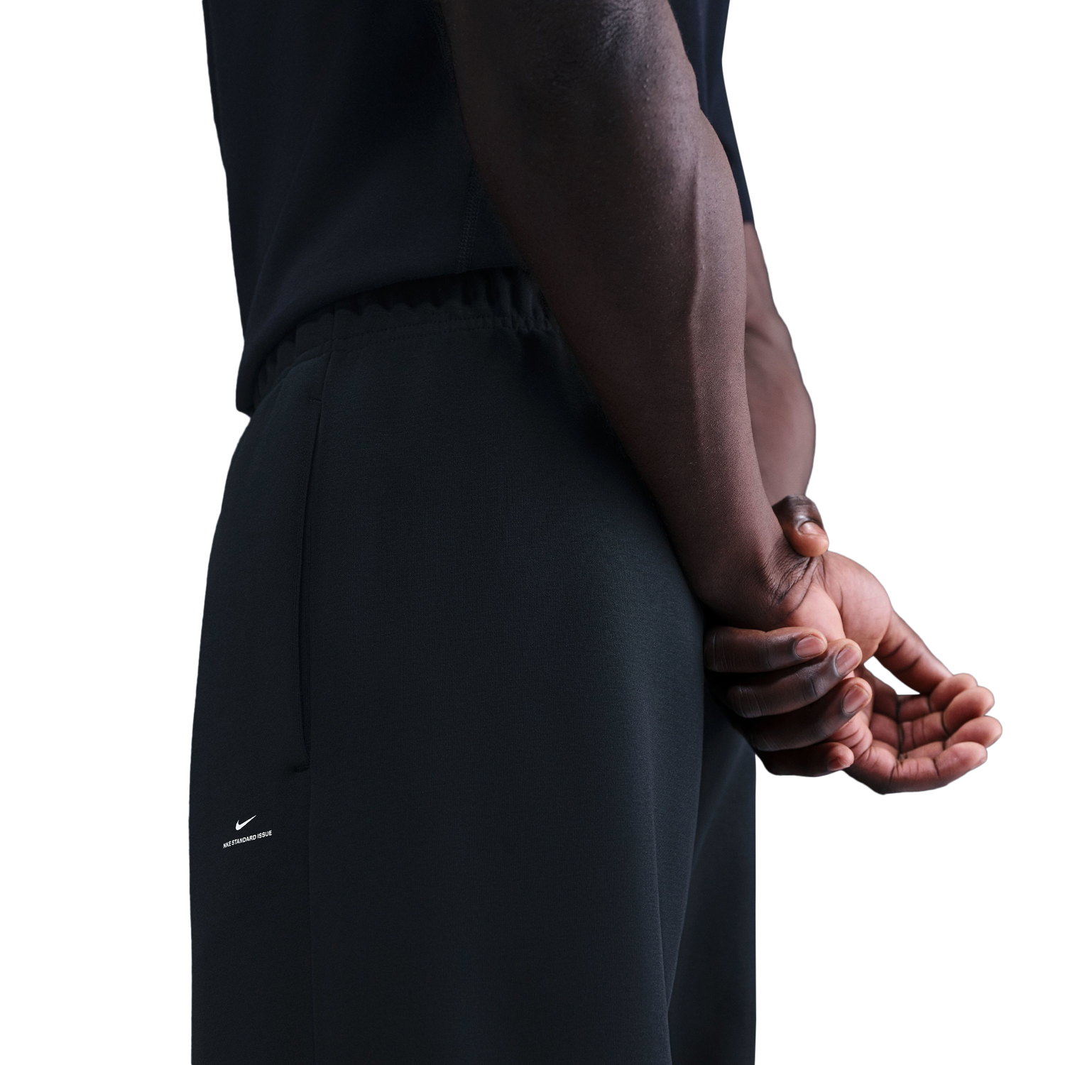 Nike Standard Issue Brushed Open Hem Pants - Men's - Black/White