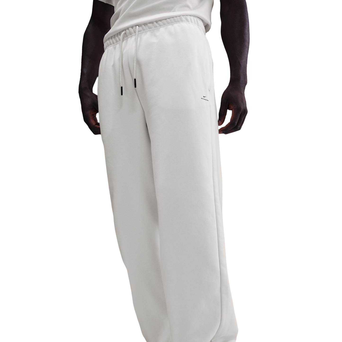 Nike Standard Issue Brushed Open Hem Pants - Men's - Sail/Black