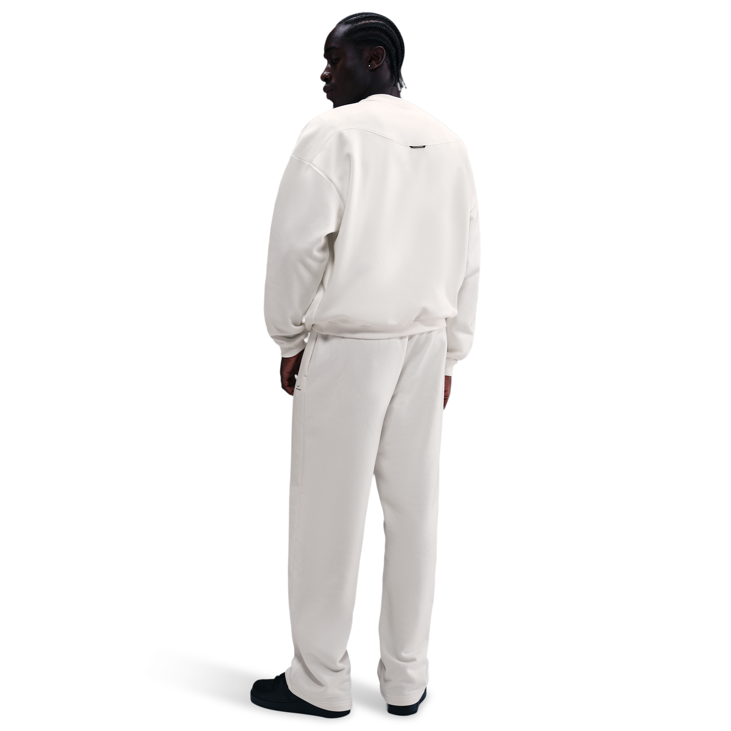 Nike Standard Issue Brushed Open Hem Pants - Men's - Sail/Black