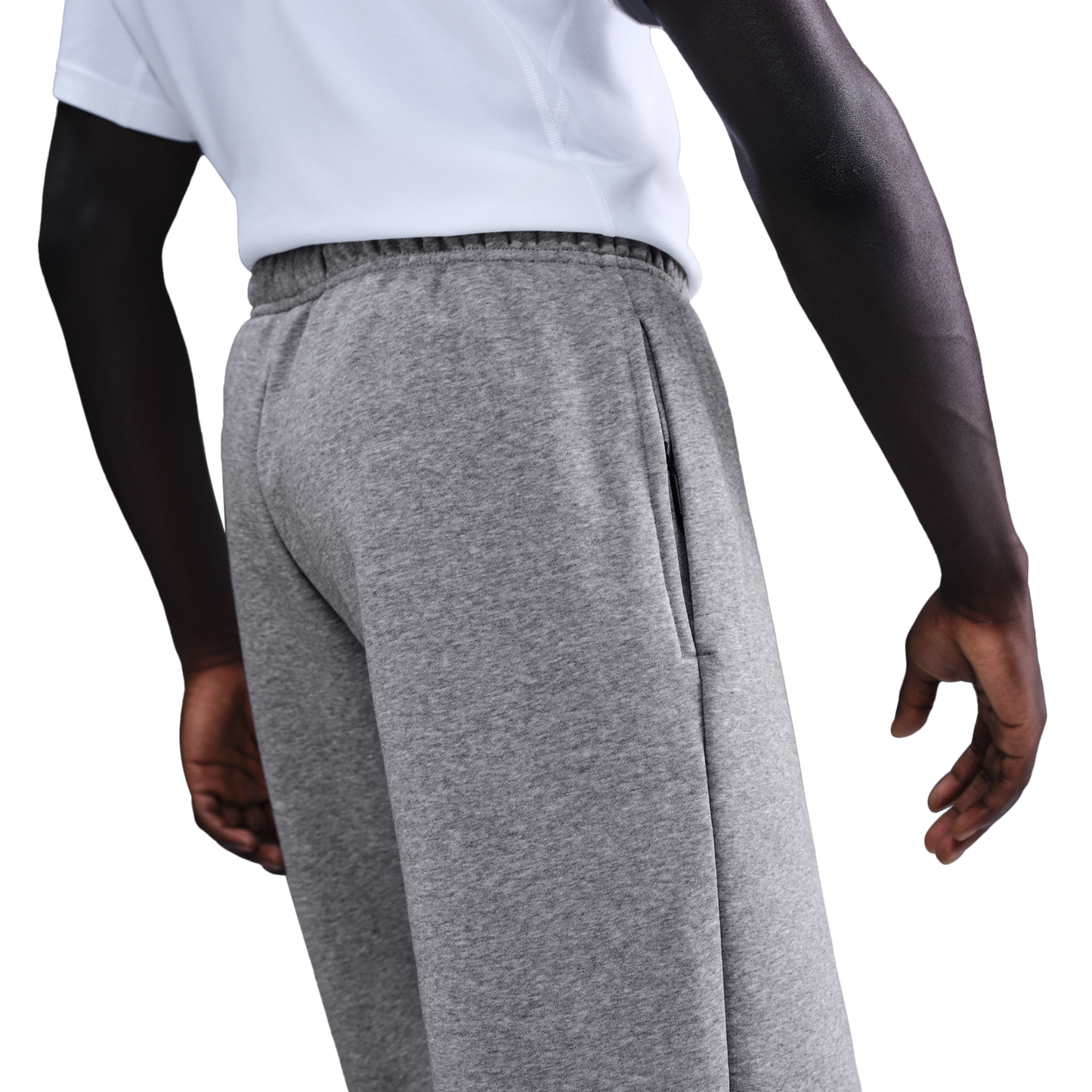 Nike Standard Issue Brushed Open Hem Pants - Men's - Dk Grey Heather/Black