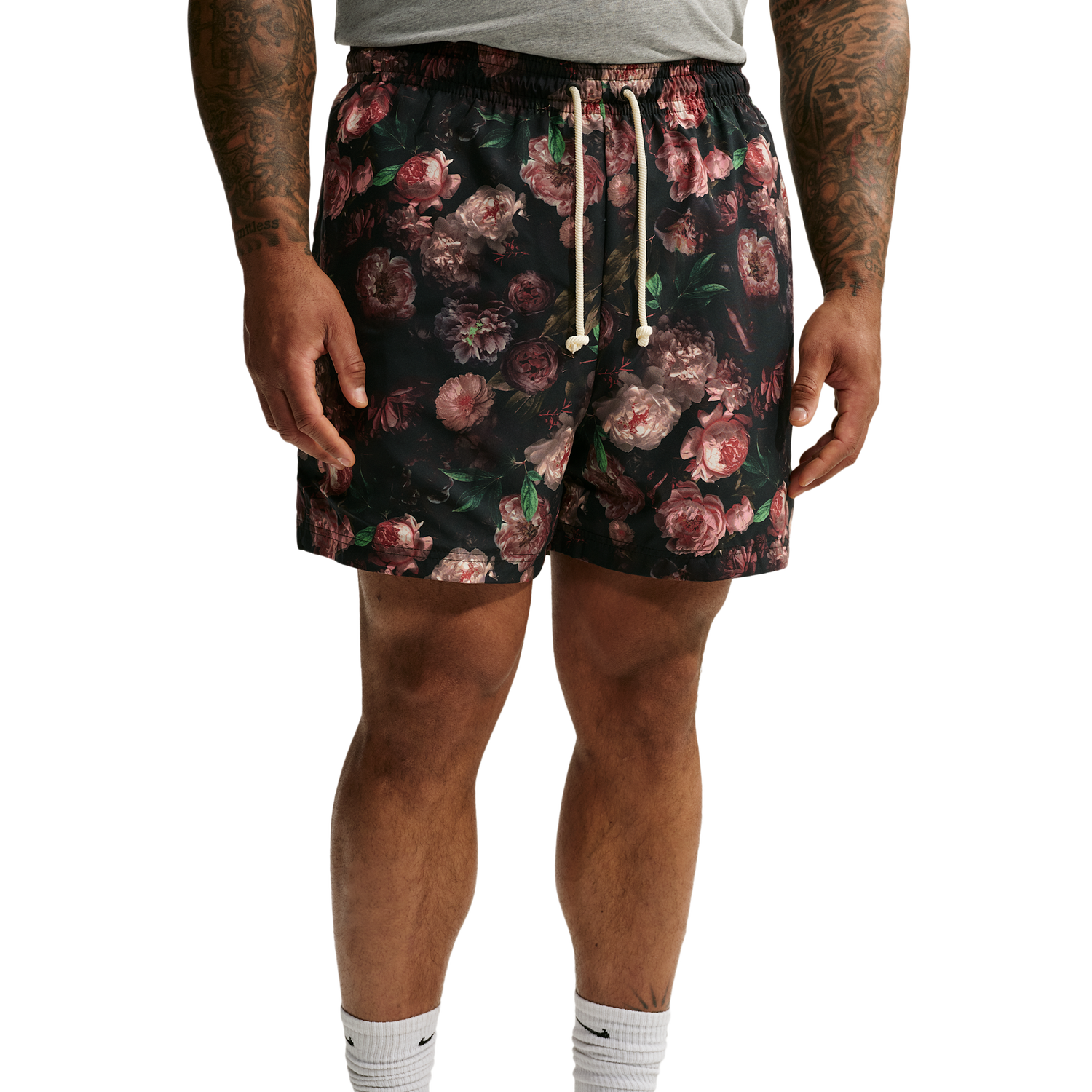 Nike Rose Dri-FIT SI PRC Woven 5 Inch Shorts - Men's - Pale Ivory/Black