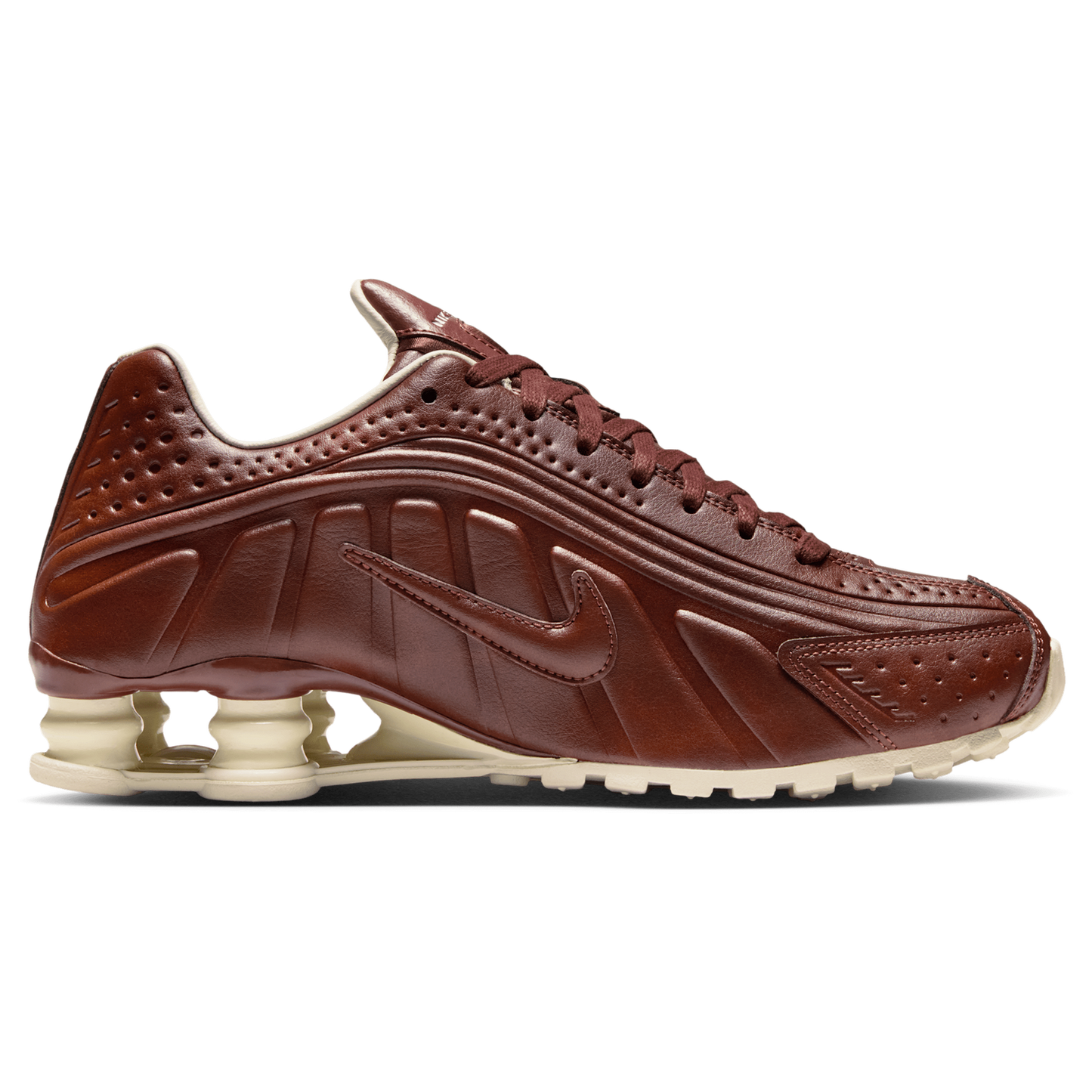 Nike Shox R4 - Women's - Dk Pony/Dk Pony/Soft Pearl