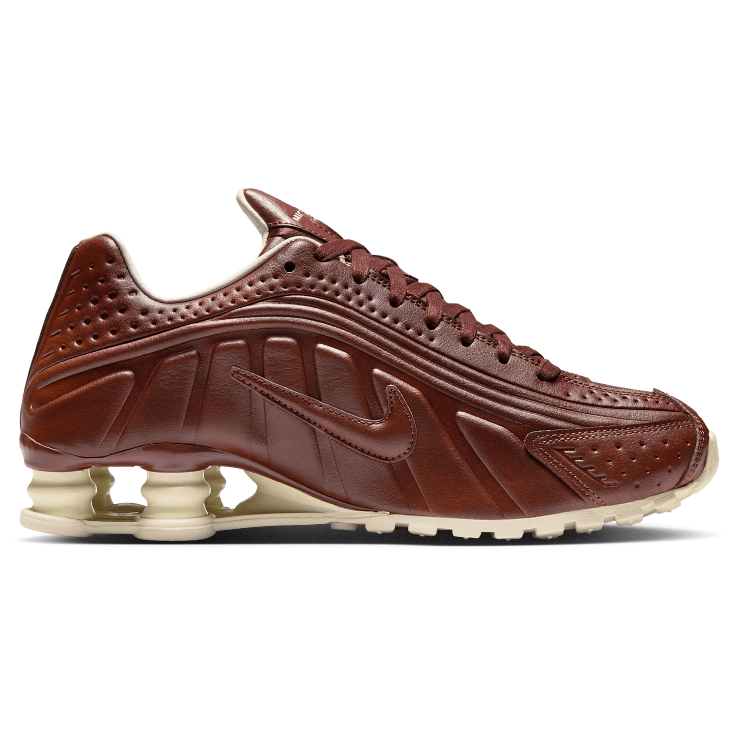 Nike Shox R4 - Women's - Dk Pony/Dk Pony/Soft Pearl