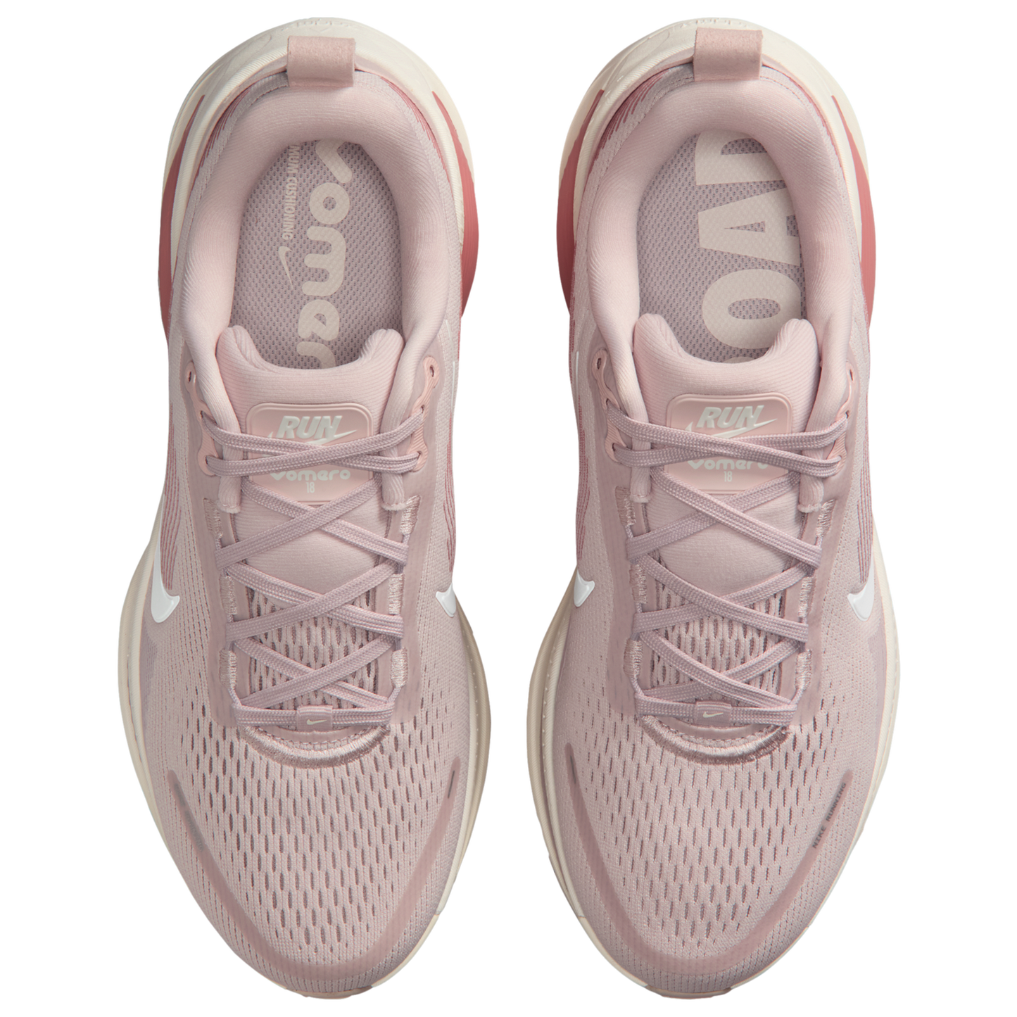 Nike Vomero 18 - Women's - Chalk/Red Stardust/Silt Red