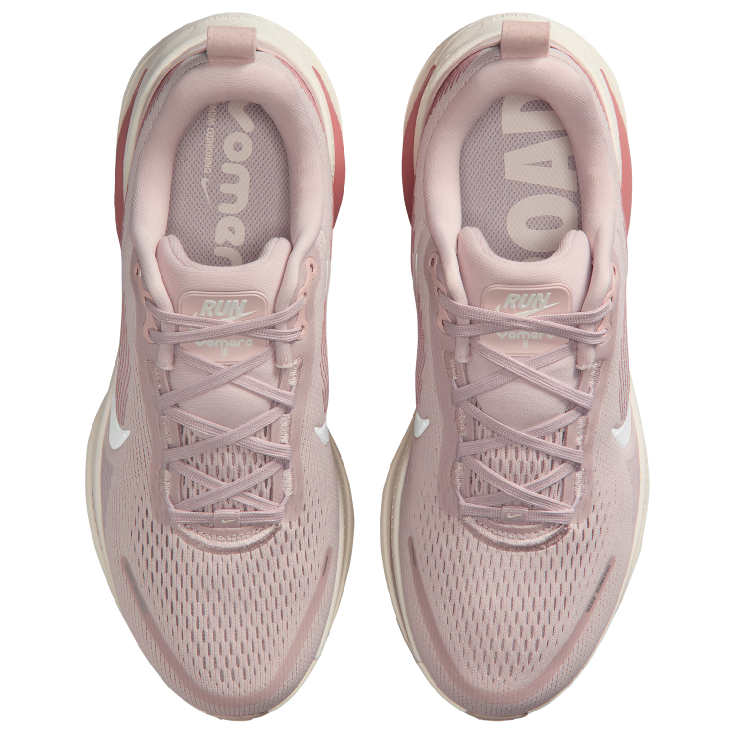 Nike Vomero 18 - Women's - Chalk/Red Stardust/Silt Red