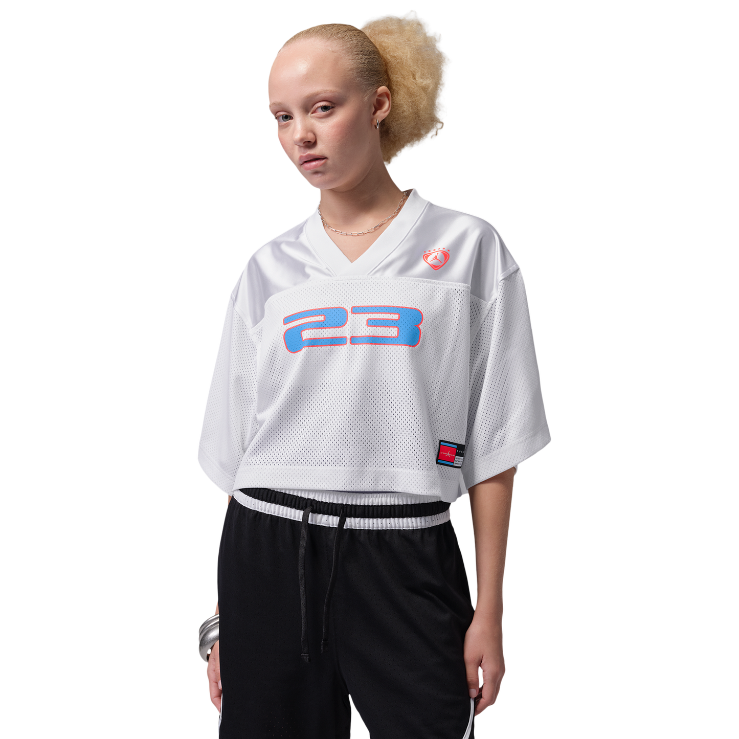 Jordan Brooklyn Short Sleeve FC Jersey T-Shirt - Women's - White/Blue