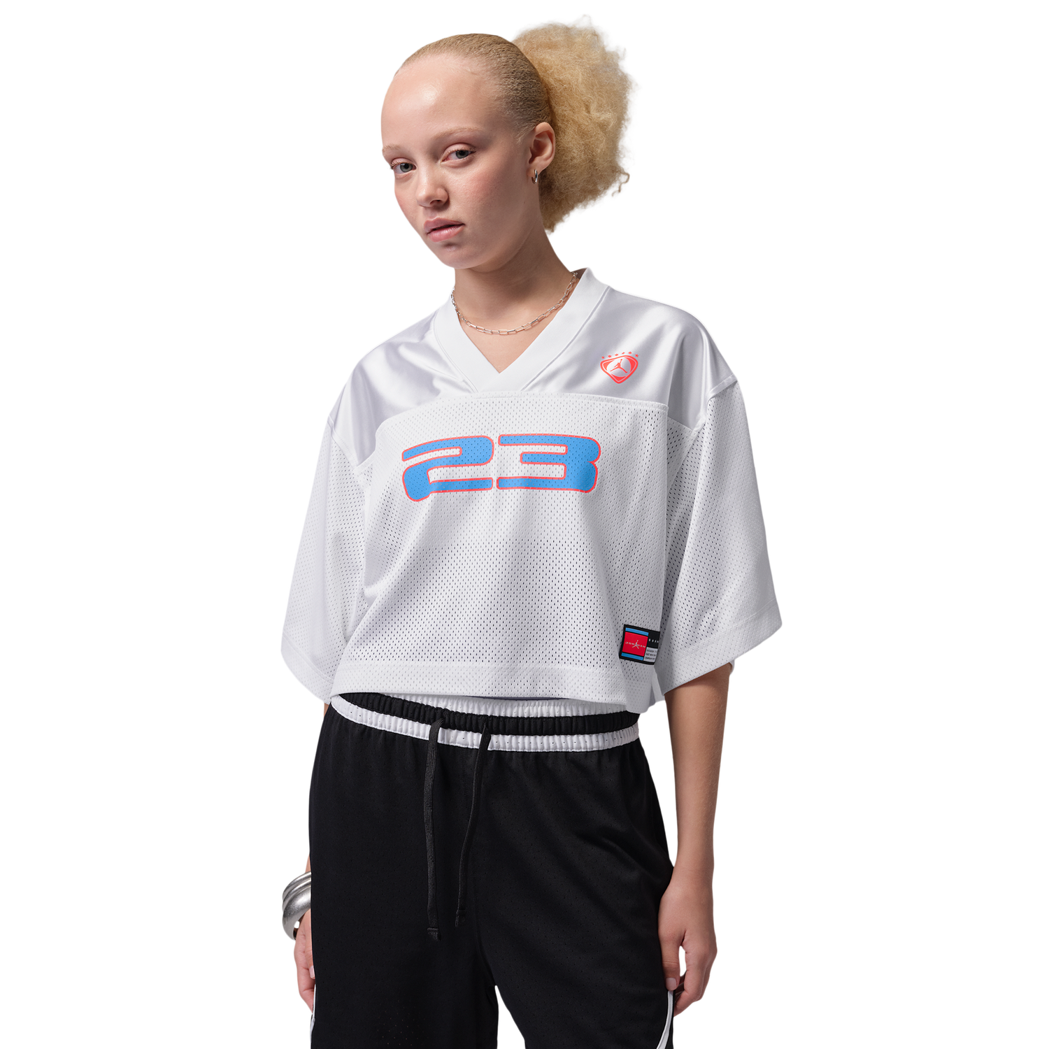 Jordan Brooklyn Short Sleeve FC Jersey T-Shirt - Women's - White/Blue