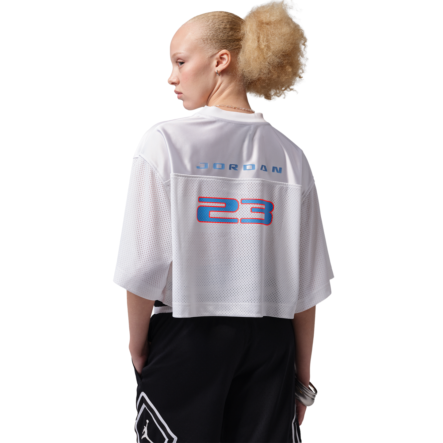 Jordan Brooklyn Short Sleeve FC Jersey T-Shirt - Women's - White/Blue