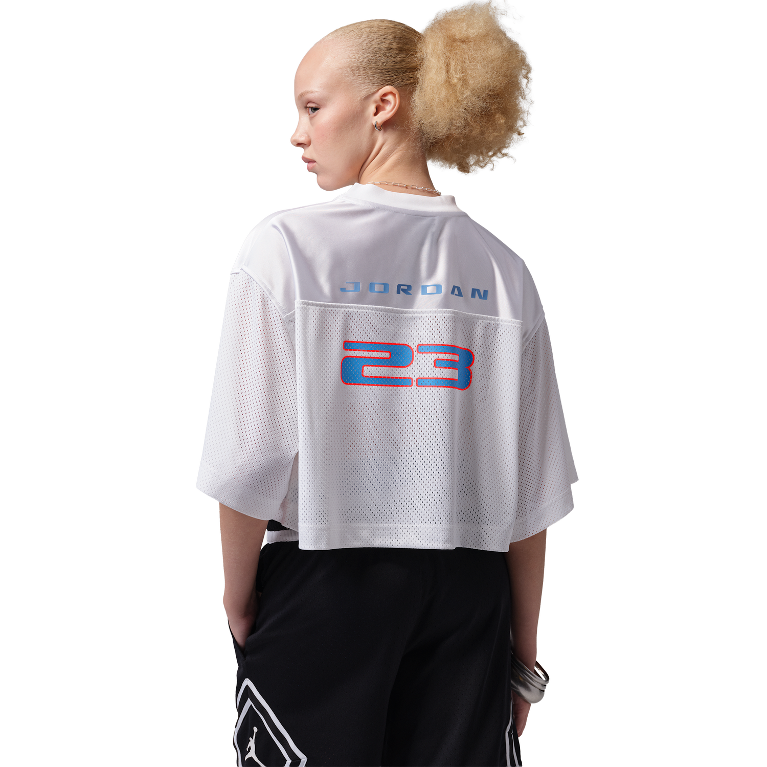 Jordan Brooklyn Short Sleeve FC Jersey T-Shirt - Women's - White/Blue