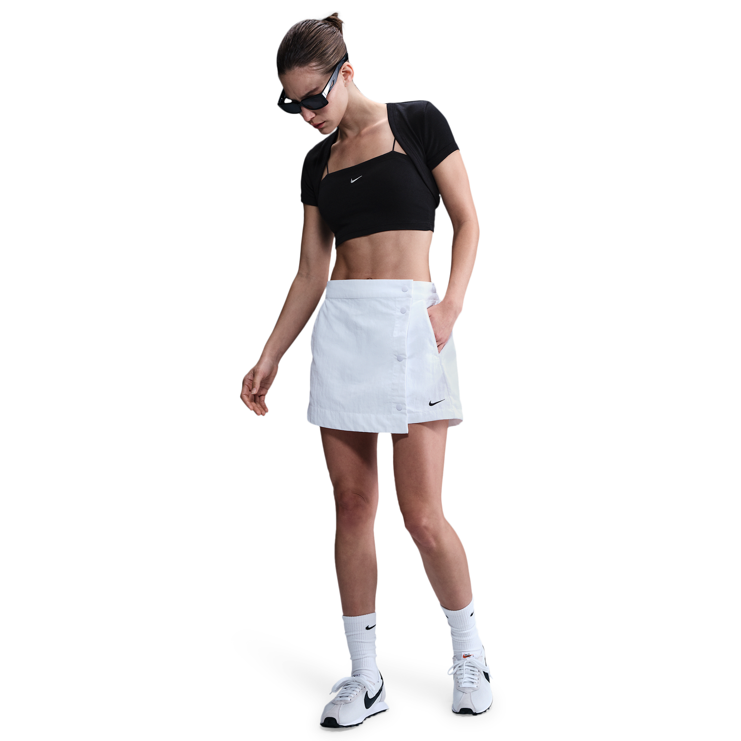 Nike NSW Essential Woven 3" Skort - Women's - White/Black