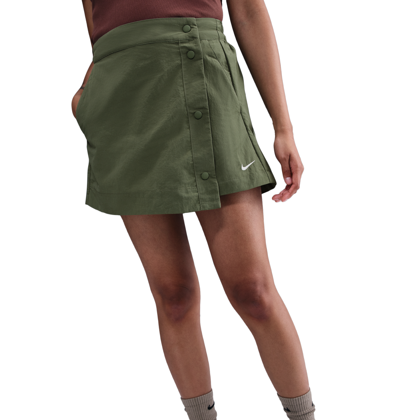 Nike NSW Essential Woven 3" Skort - Women's - Medium Olive/Sail