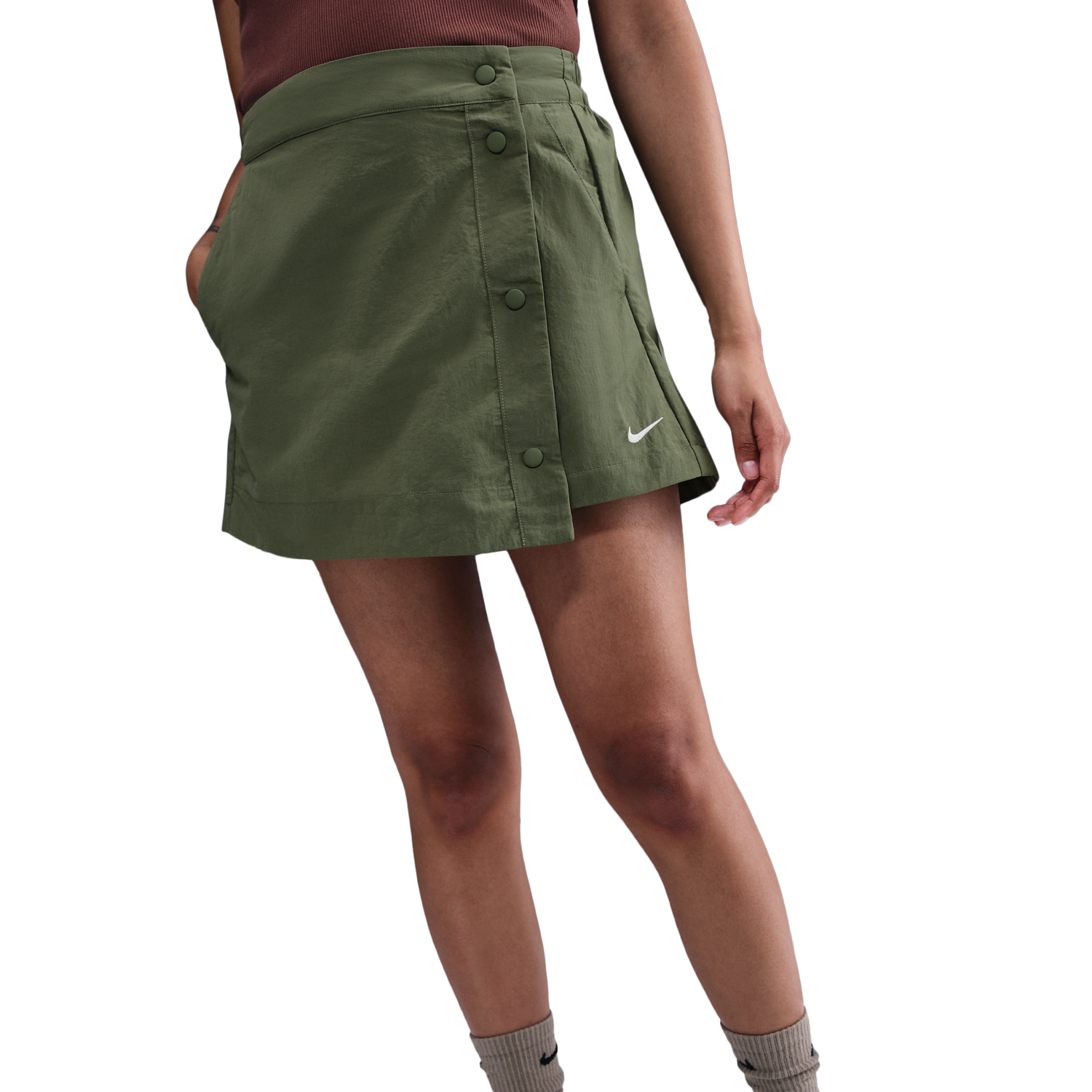 Nike NSW Essential Woven 3" Skort - Women's - Medium Olive/Sail