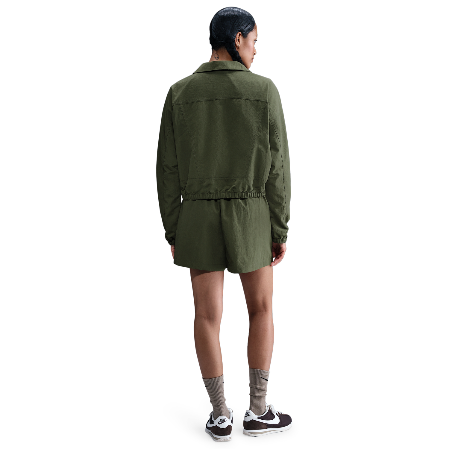 Nike NSW Essential Woven 3" Skort - Women's - Medium Olive/Sail