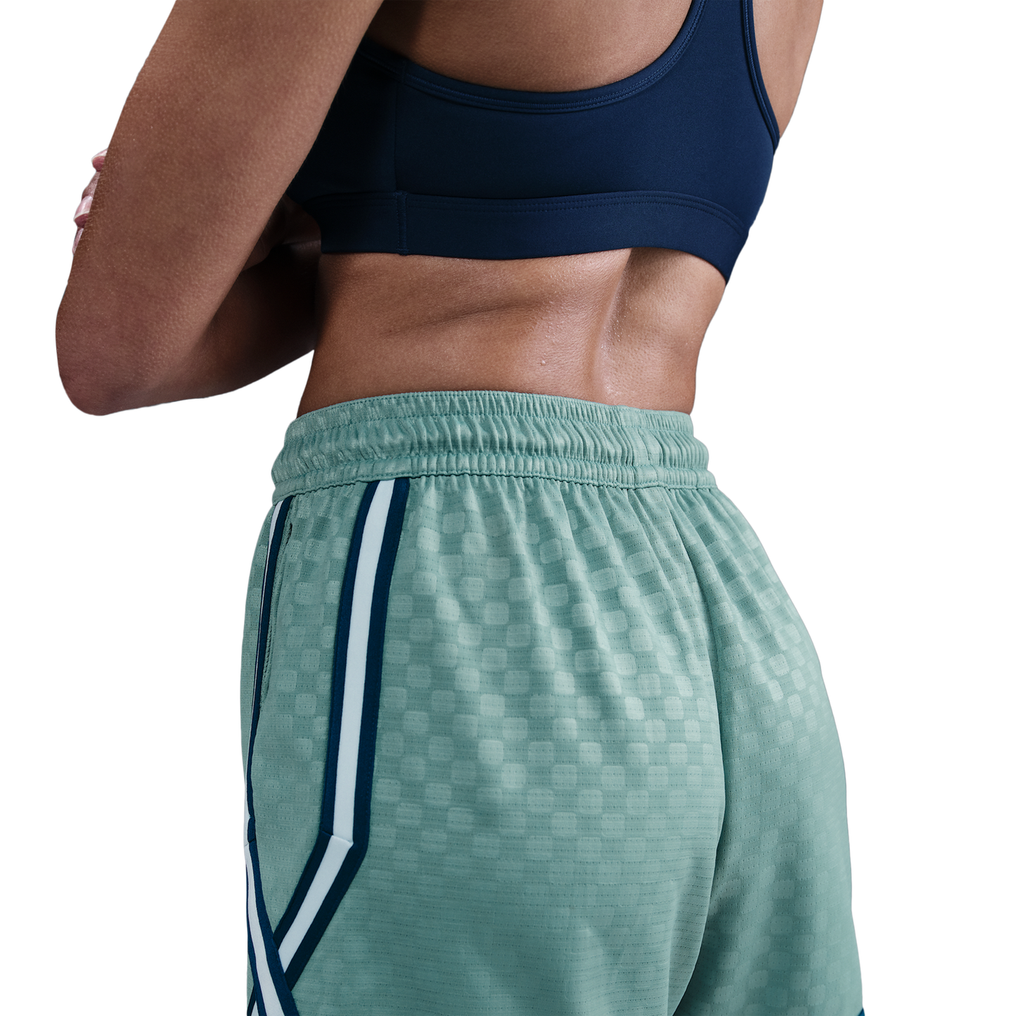 Nike Dri-FIT Crossover Shorts - Women's - Cannon/Blue Force/White