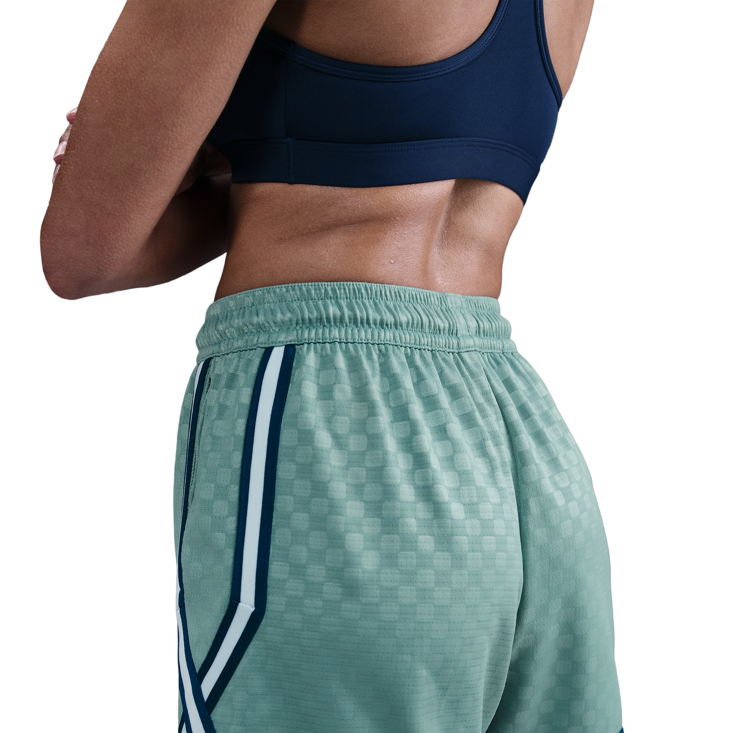 Nike Dri-FIT Crossover Shorts - Women's - Cannon/Blue Force/White
