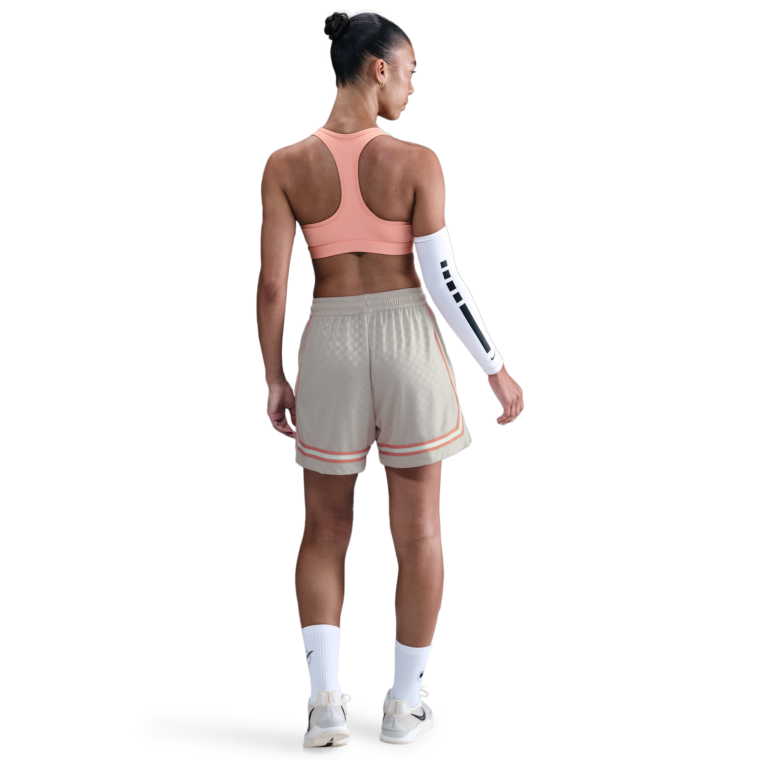 Nike Dri-FIT Crossover Shorts - Women's - Lt Orewood Brn/Rose Gold/White