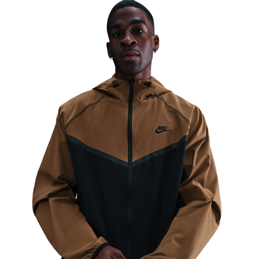 Nike Tech Woven WR Full-Zip Jacket - Men's - Black/Mosswood Brown/Black