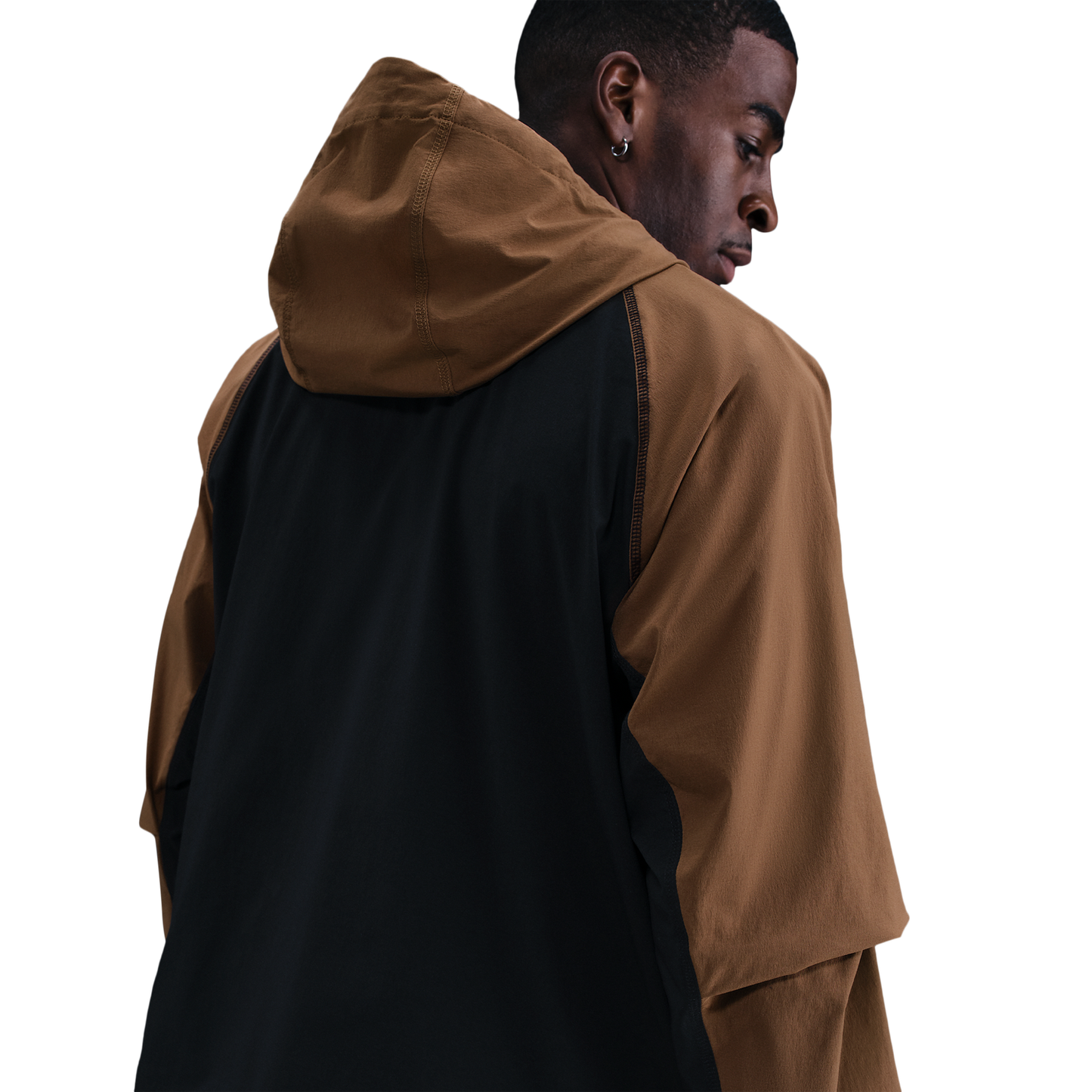 Nike Tech Woven WR Full-Zip Jacket - Men's - Black/Mosswood Brown/Black