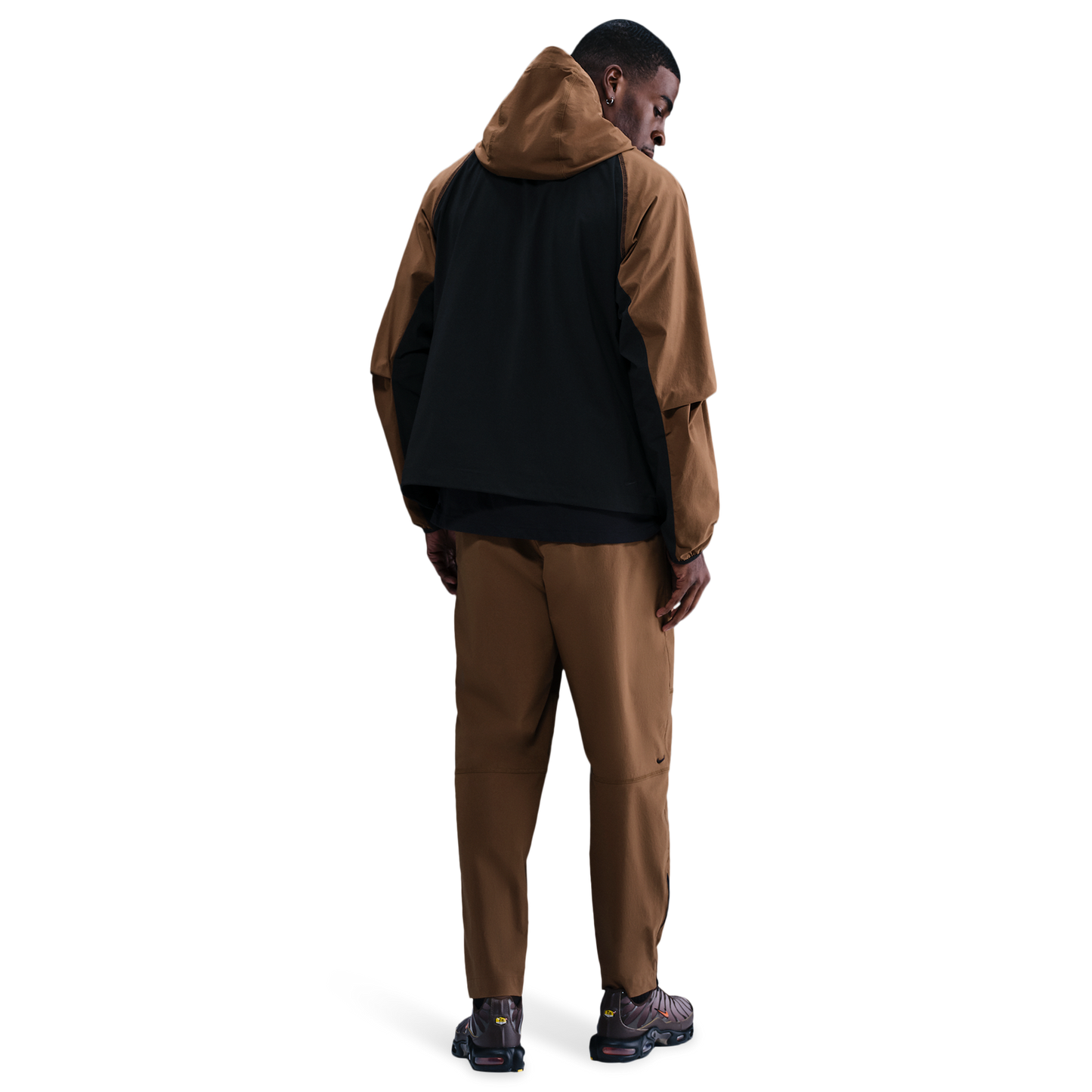Nike Tech Woven WR Full-Zip Jacket - Men's - Black/Mosswood Brown/Black
