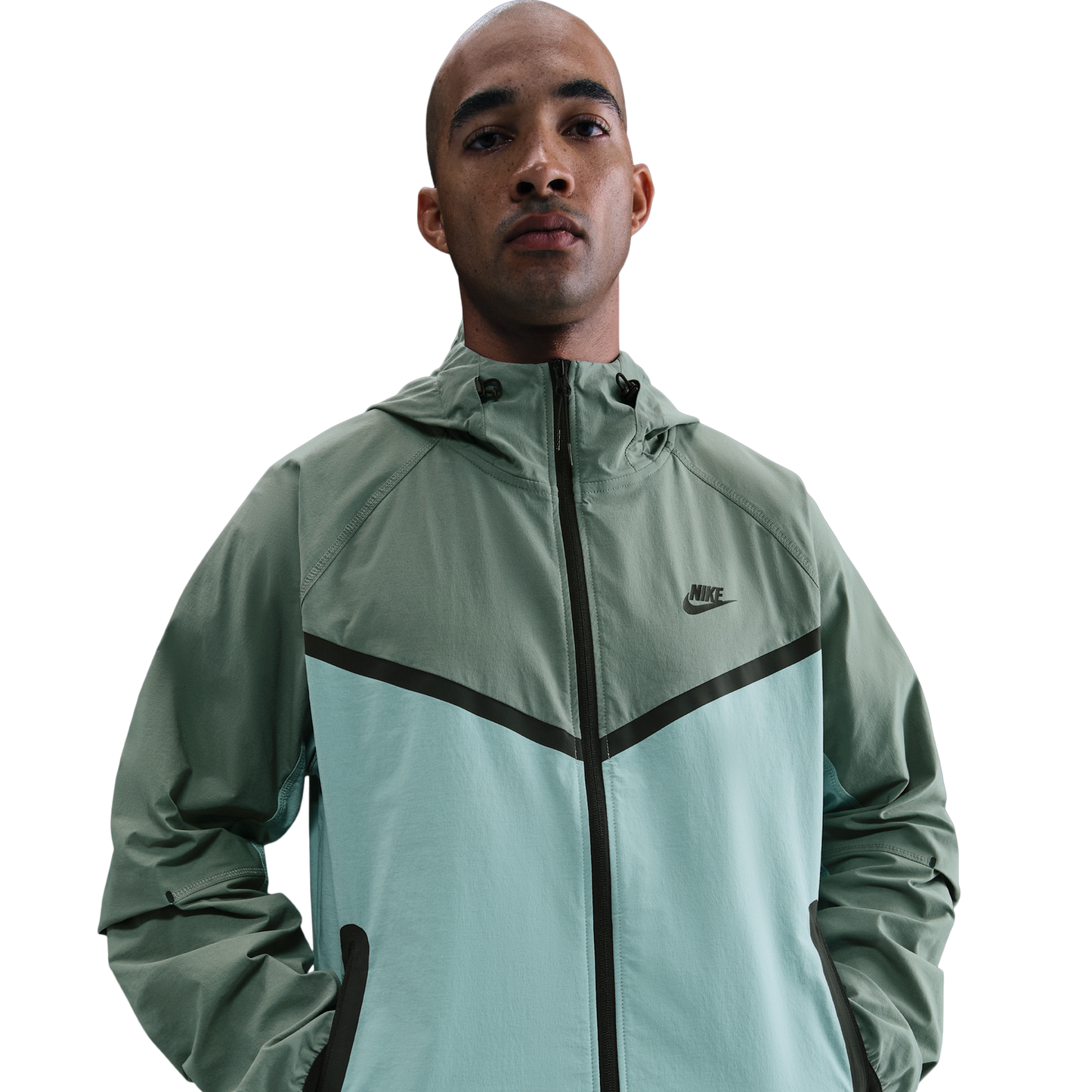 Nike Tech Woven WR Full-Zip Jacket - Men's - Black/Clay Green/Cannon