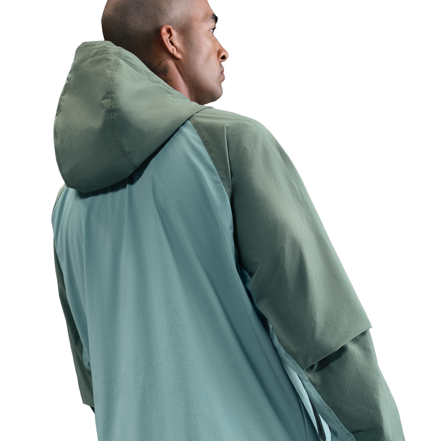 Nike Tech Woven WR Full-Zip Jacket - Men's - Black/Clay Green/Cannon