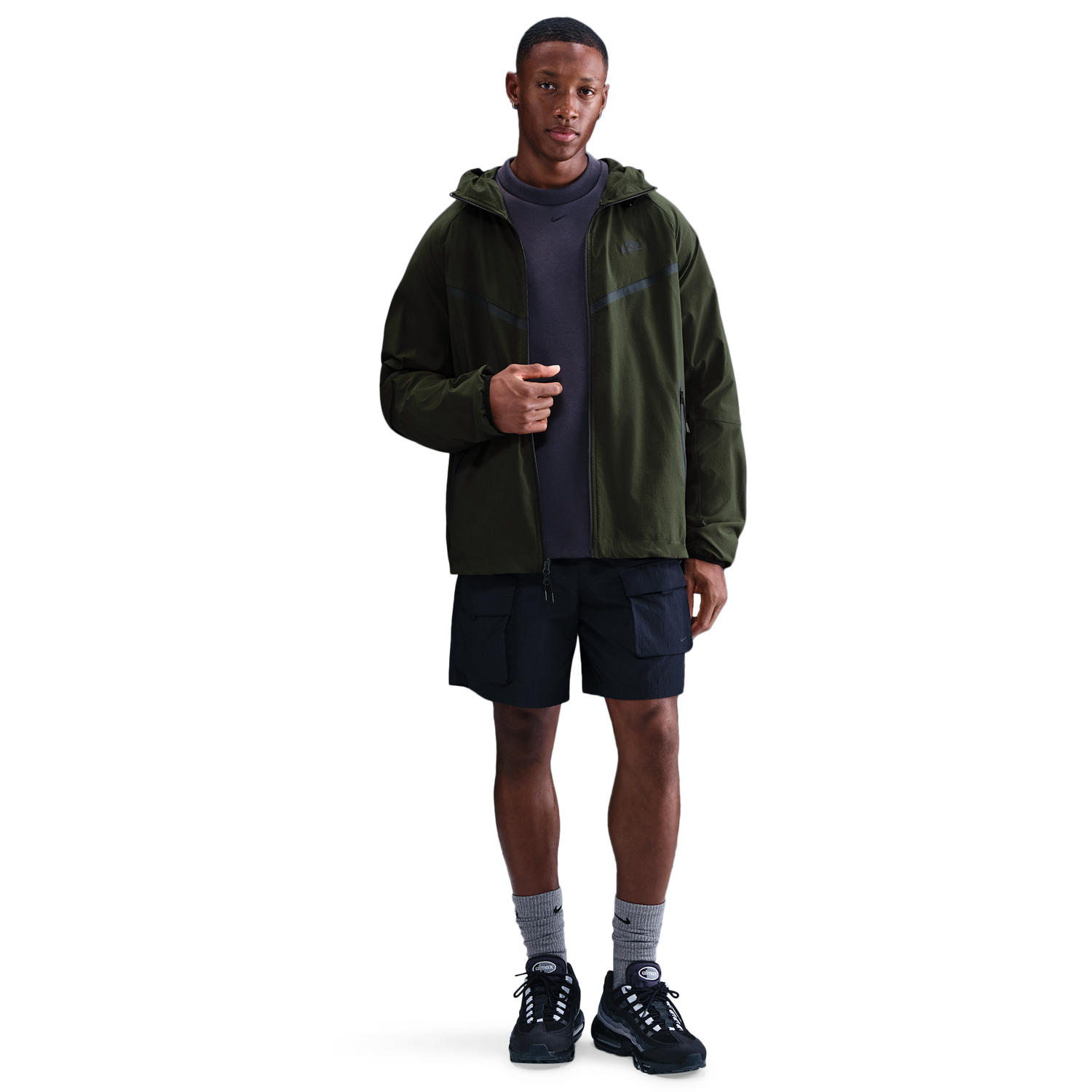 Nike Tech Woven WR Full-Zip Jacket - Men's - Sequoia/Black