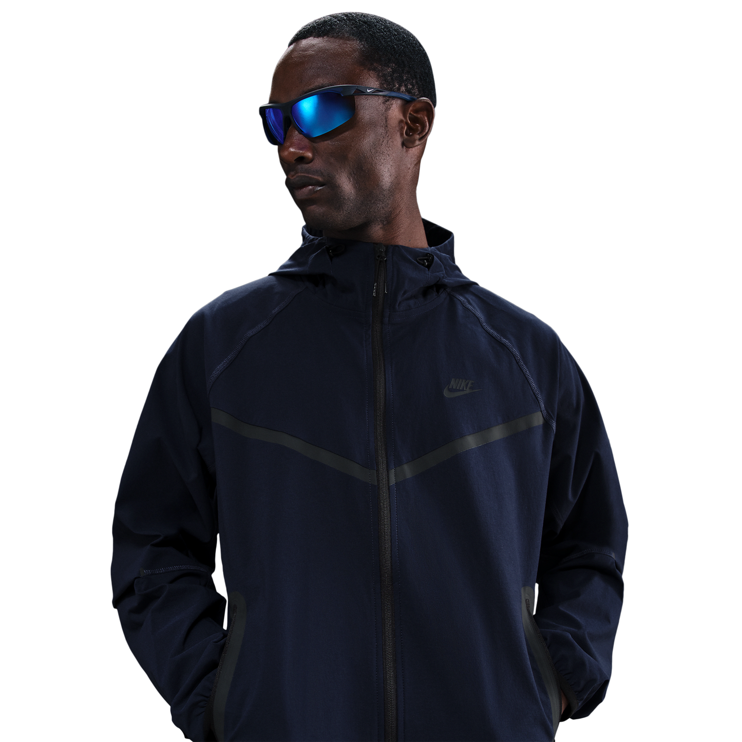Nike Tech Woven WR Full-Zip Jacket - Men's - Obsidian/Obsidian/Black