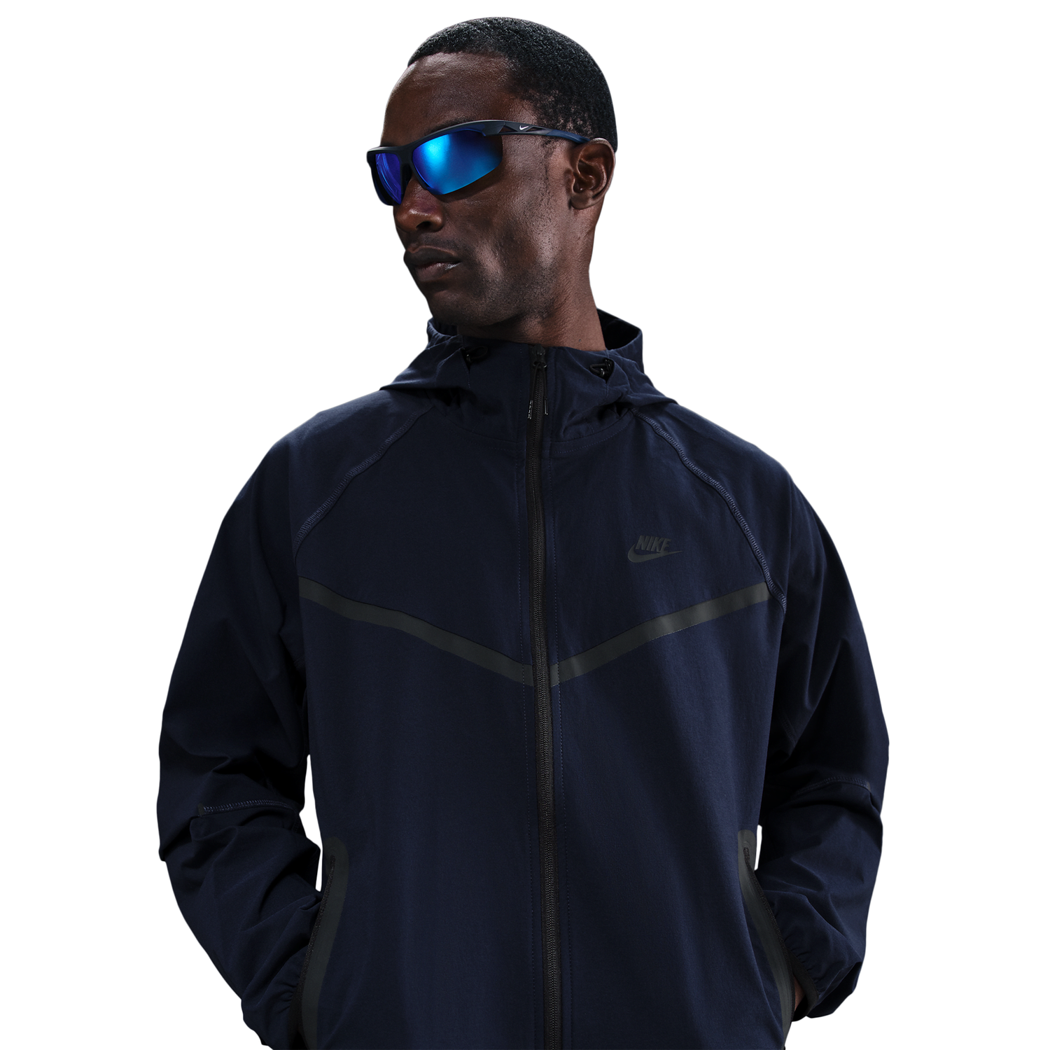 Nike Tech Woven WR Full-Zip Jacket - Men's - Obsidian/Obsidian/Black