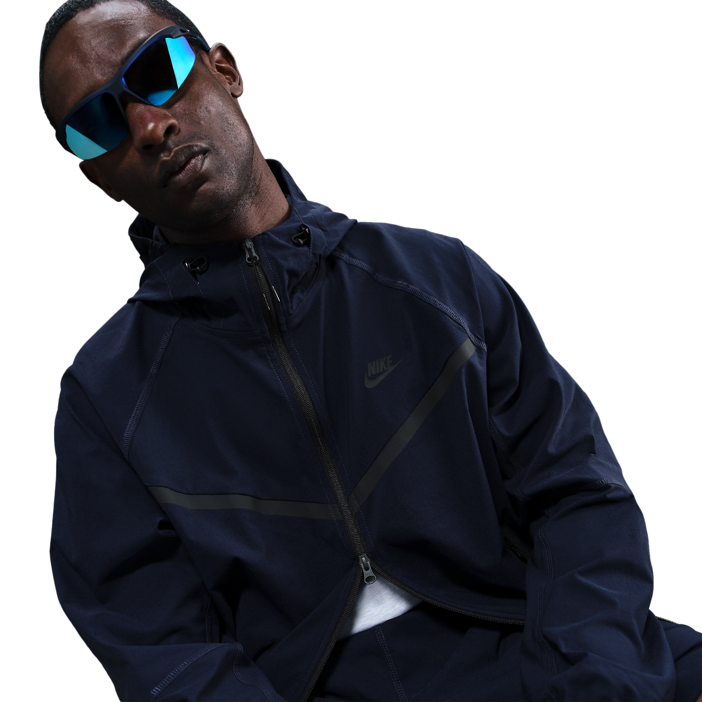 Nike Tech Woven WR Full-Zip Jacket - Men's - Obsidian/Obsidian/Black