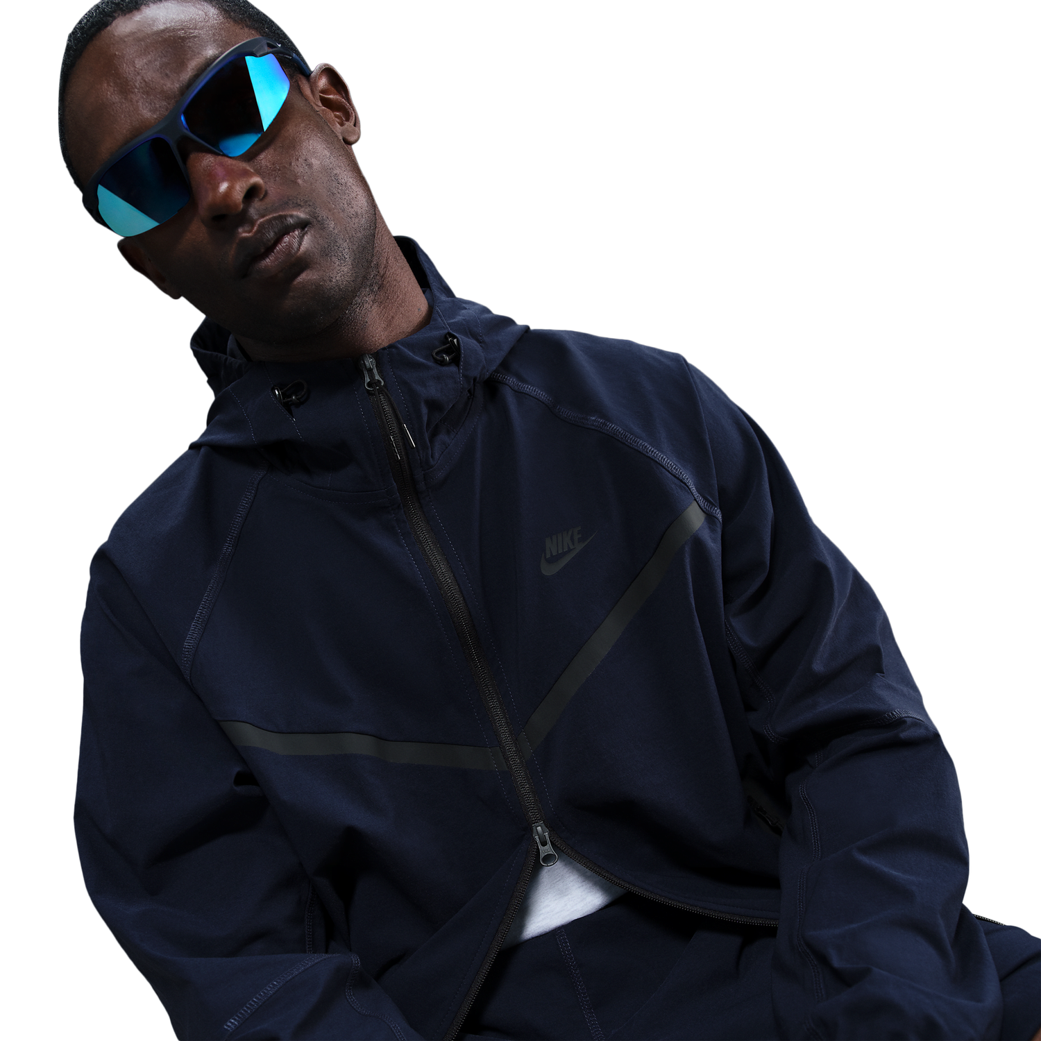 Nike Tech Woven WR Full-Zip Jacket - Men's - Obsidian/Obsidian/Black