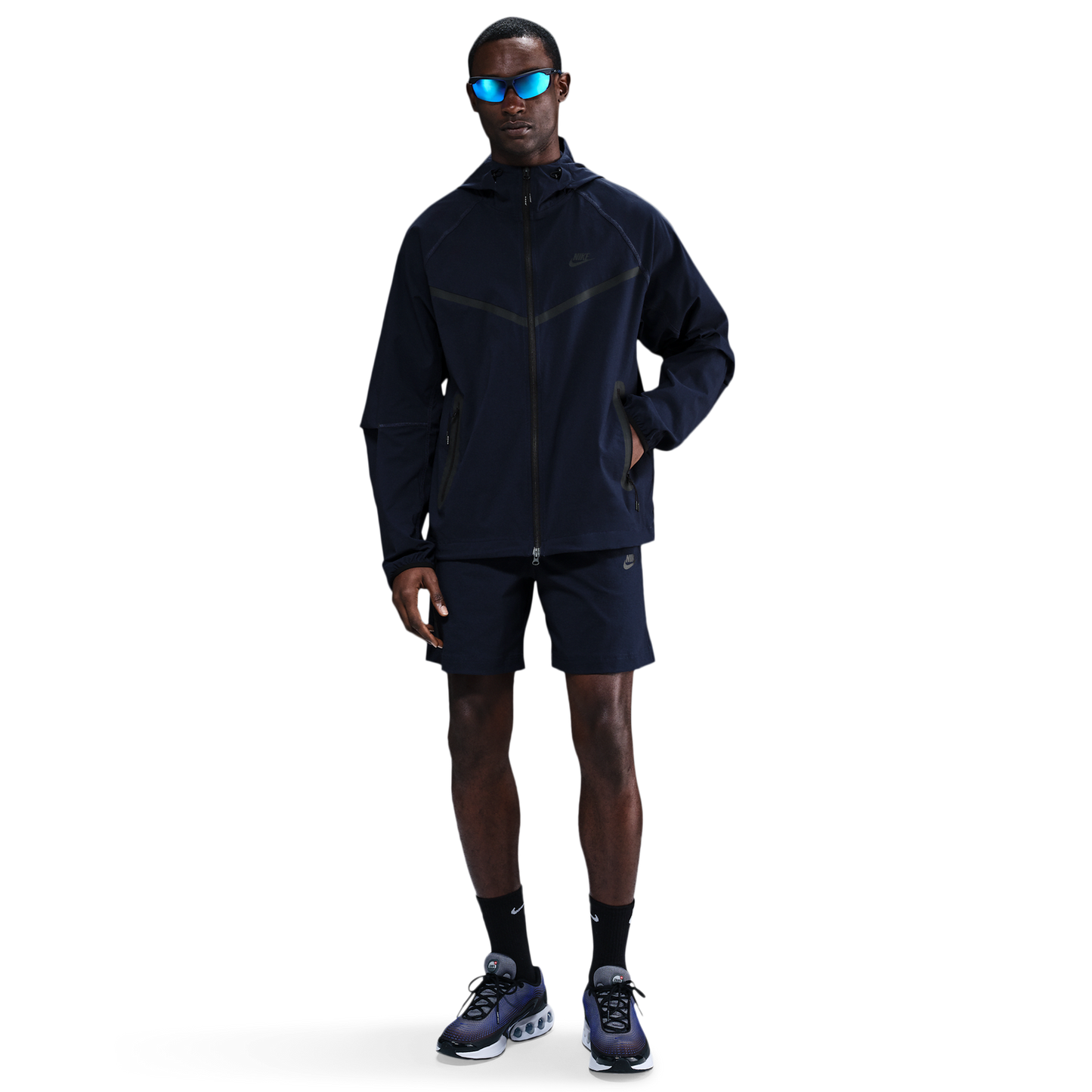 Nike Tech Woven WR Full-Zip Jacket - Men's - Obsidian/Obsidian/Black
